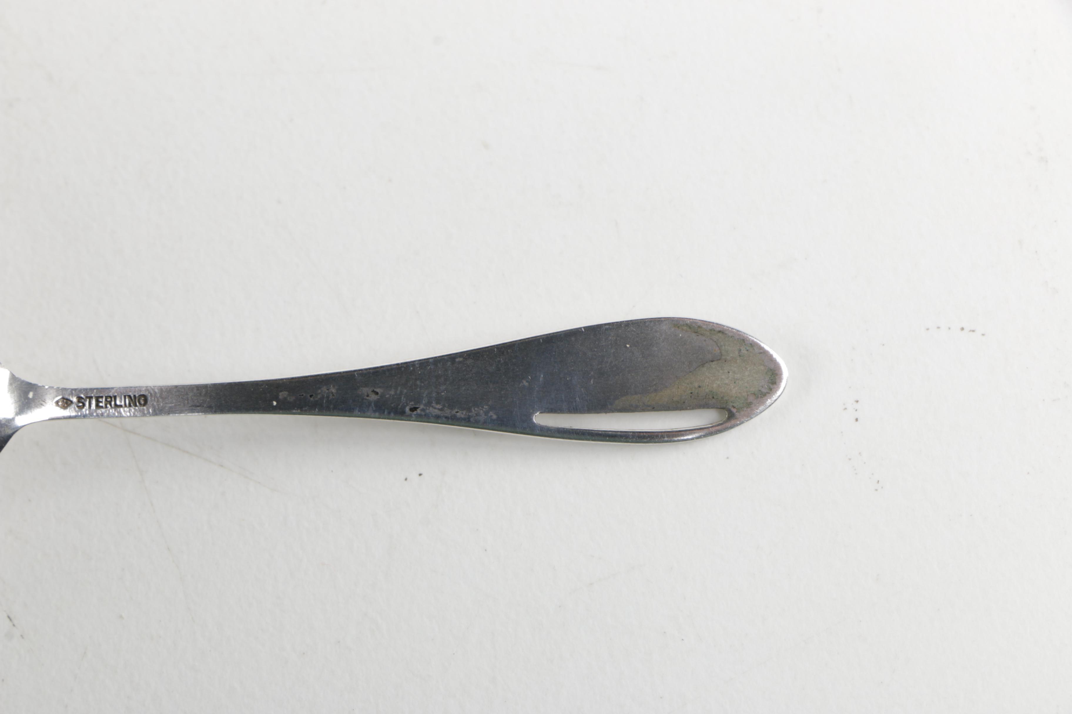 Sterling Silver Souvenir Spoons Including Alvin