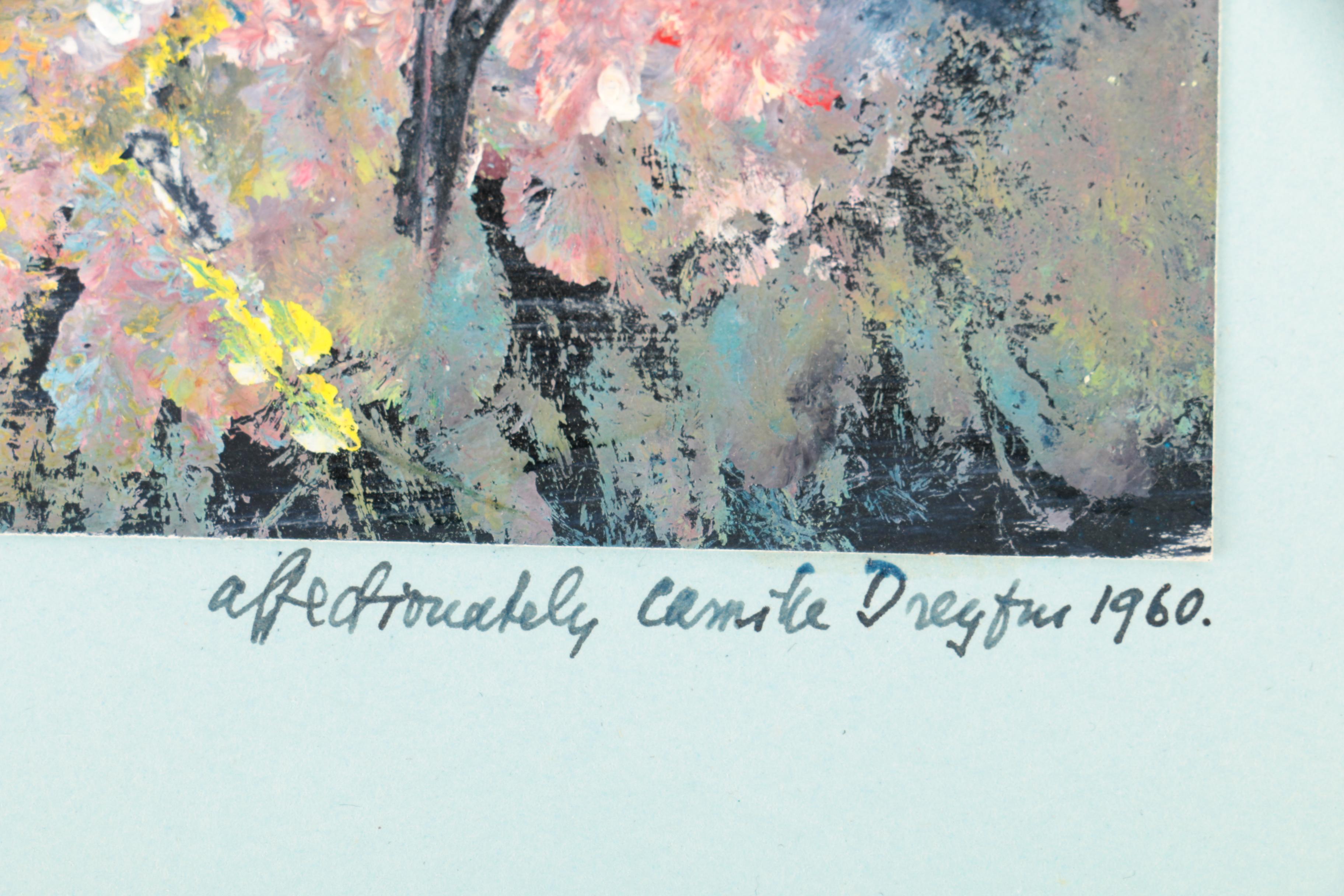 Collection of Abstract Gouache and Oil Paintings on Paper