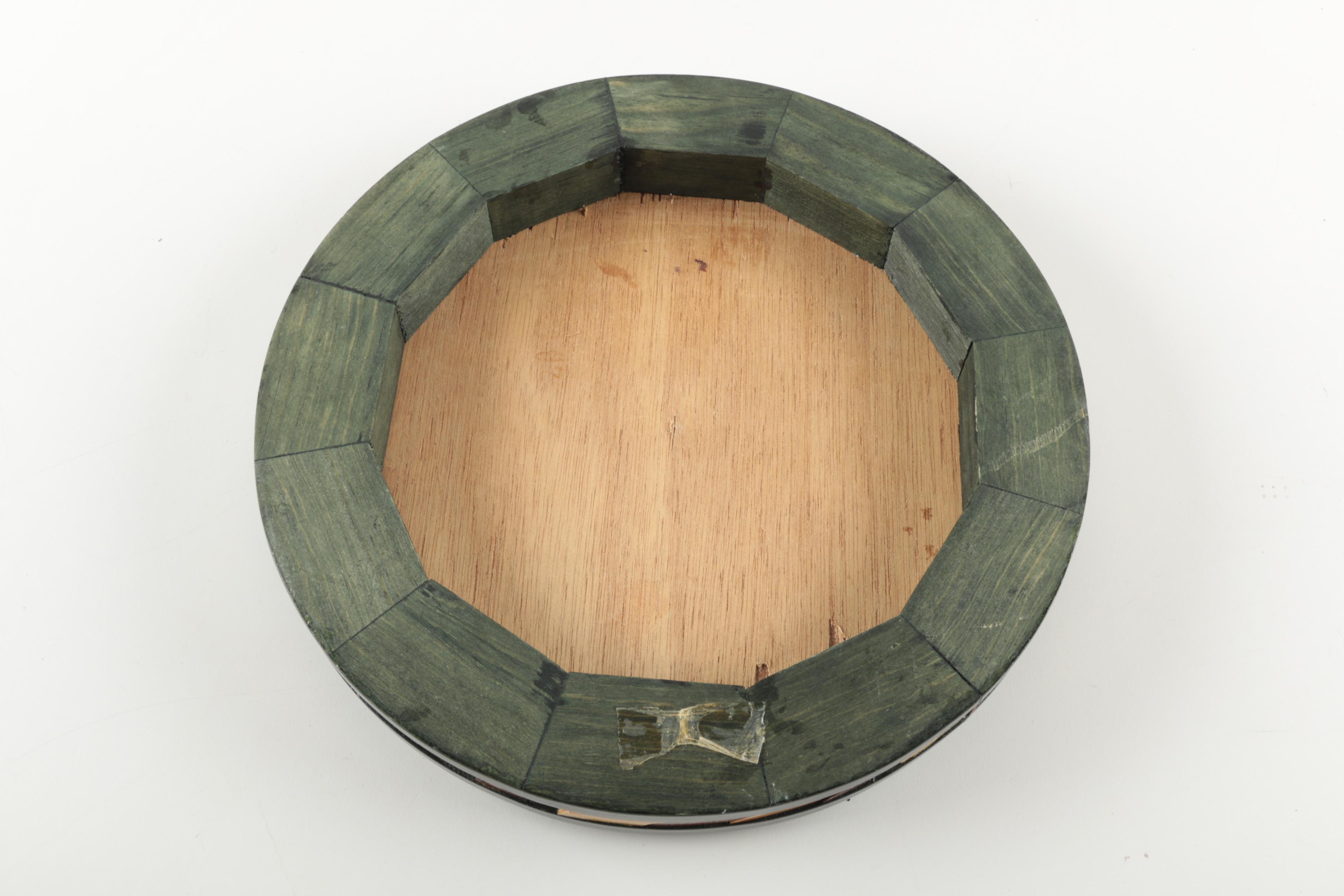 Painted Wood Aztec Calendar