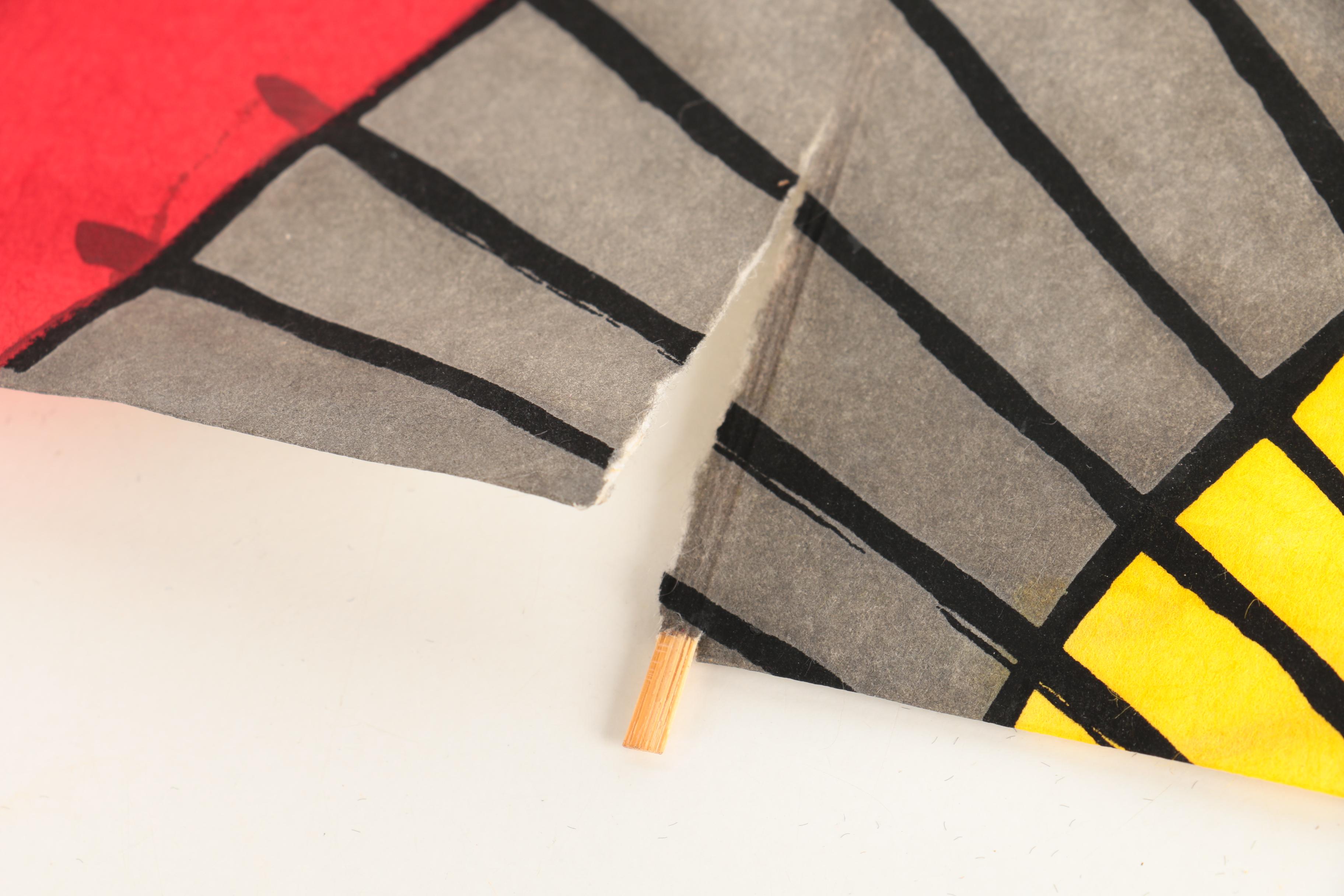 Pair of Painted Japanese Kabuki Kites