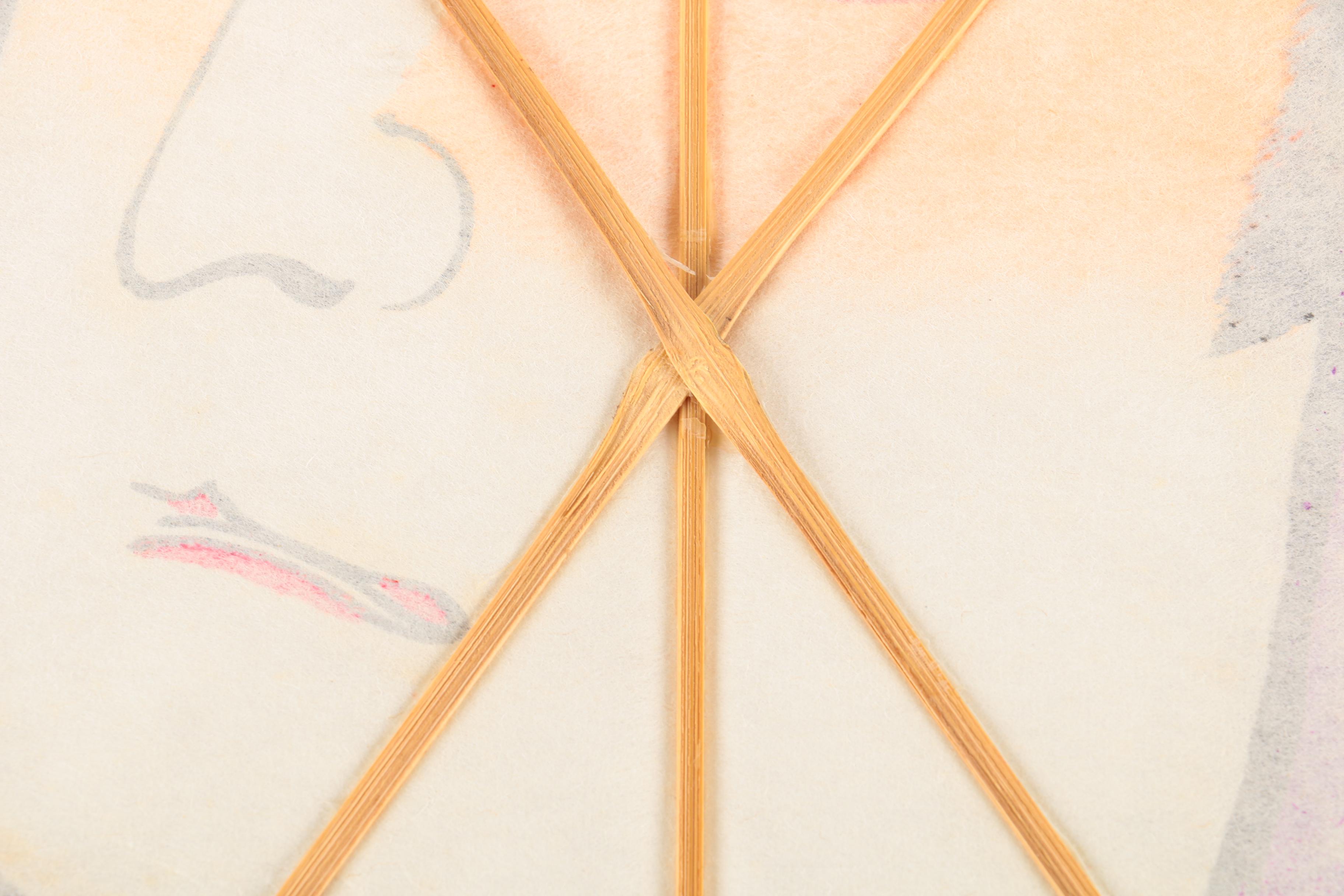 Pair of Painted Japanese Kabuki Kites