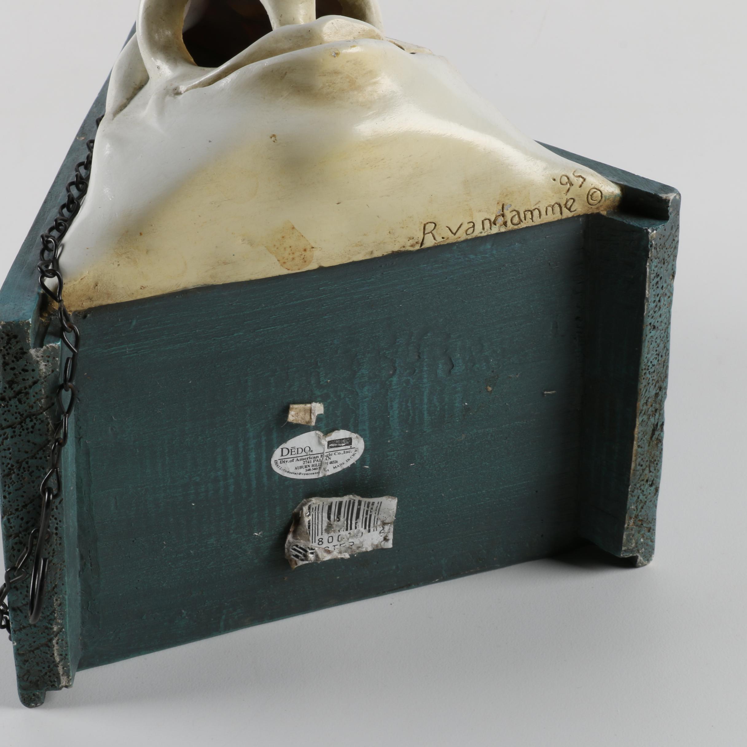 A-Frame Bird House with Whimsical Facial Motif Front