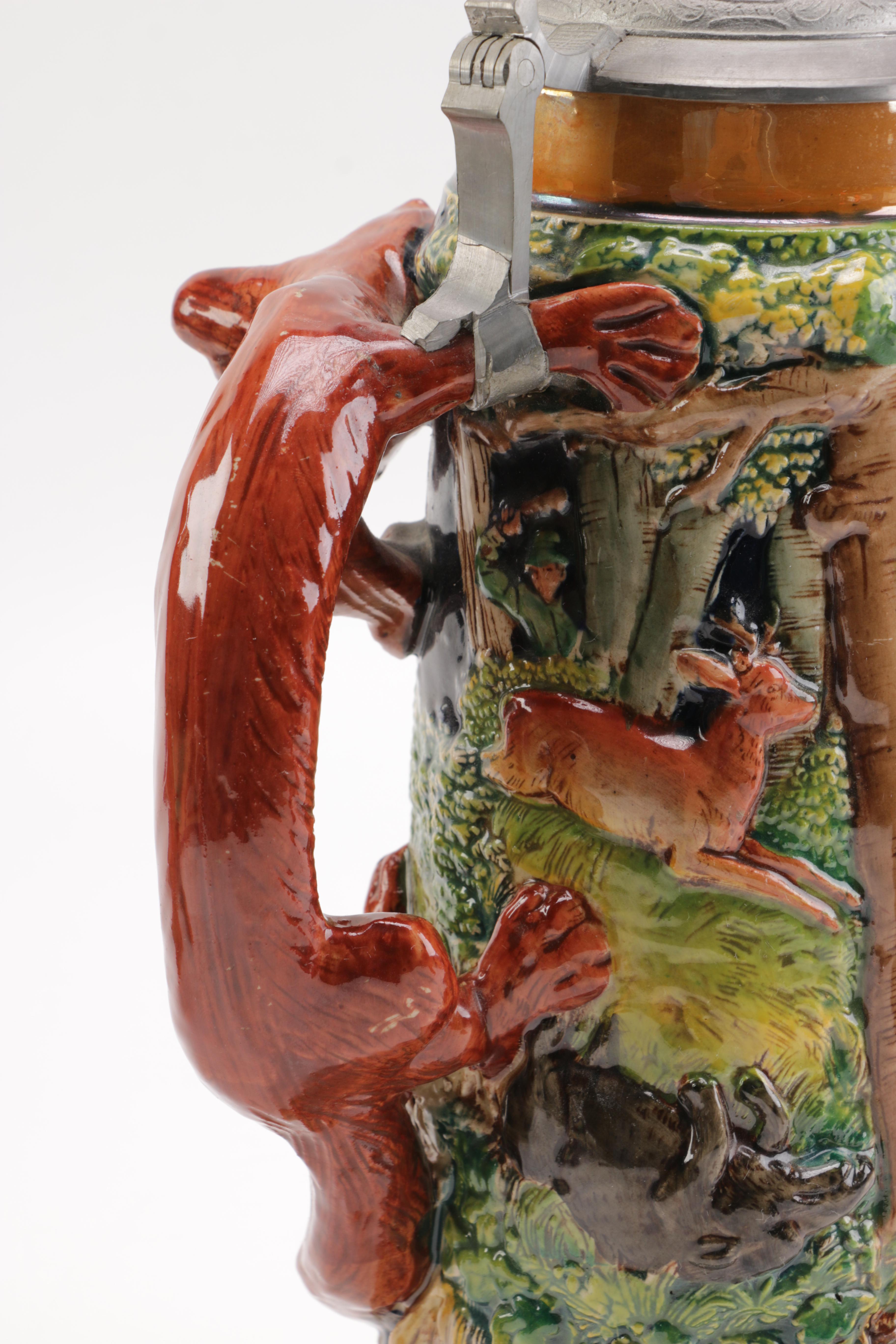 Lidded Ceramic Beer Steins