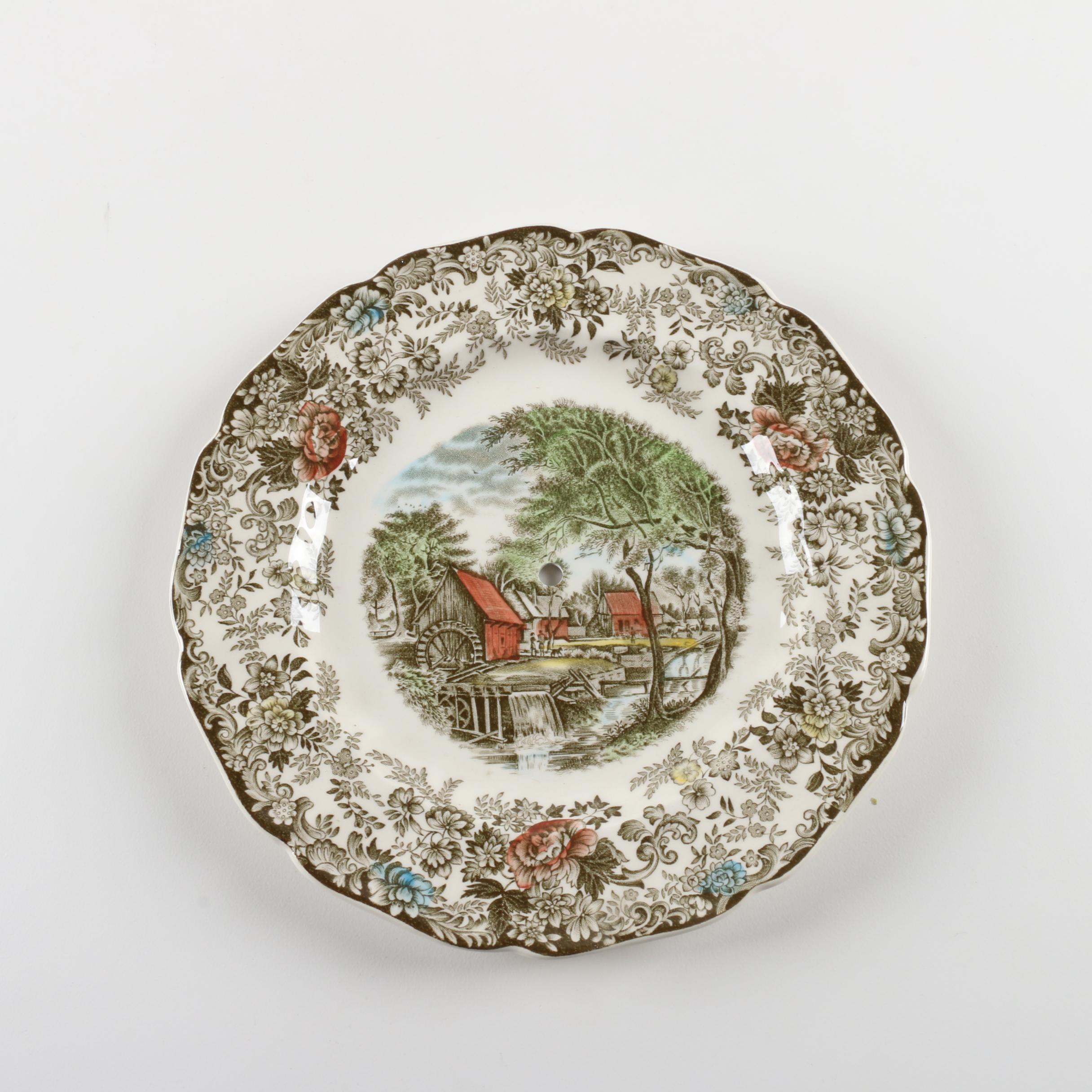 Vintage Johnson Bros. "Mill Stream" Ironstone Three Tier Server