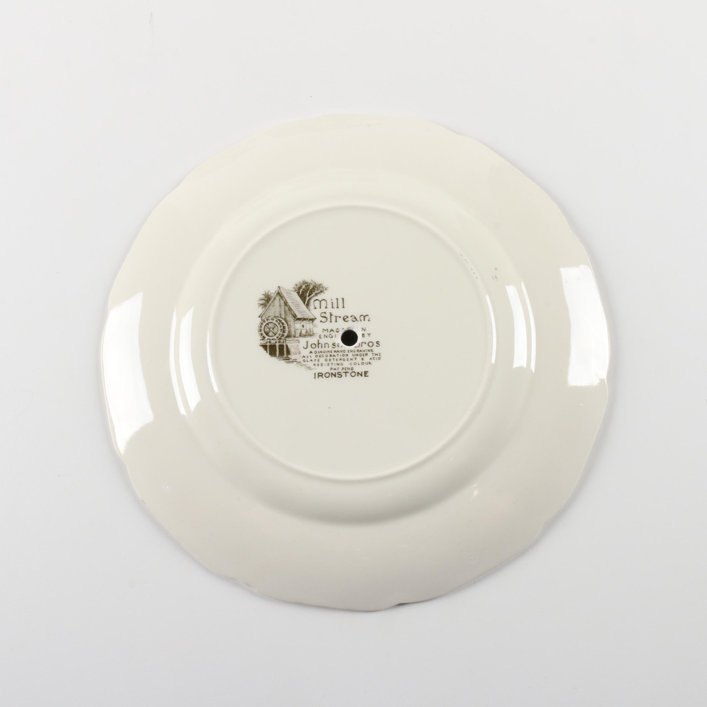 Vintage Johnson Bros. "Mill Stream" Ironstone Three Tier Server