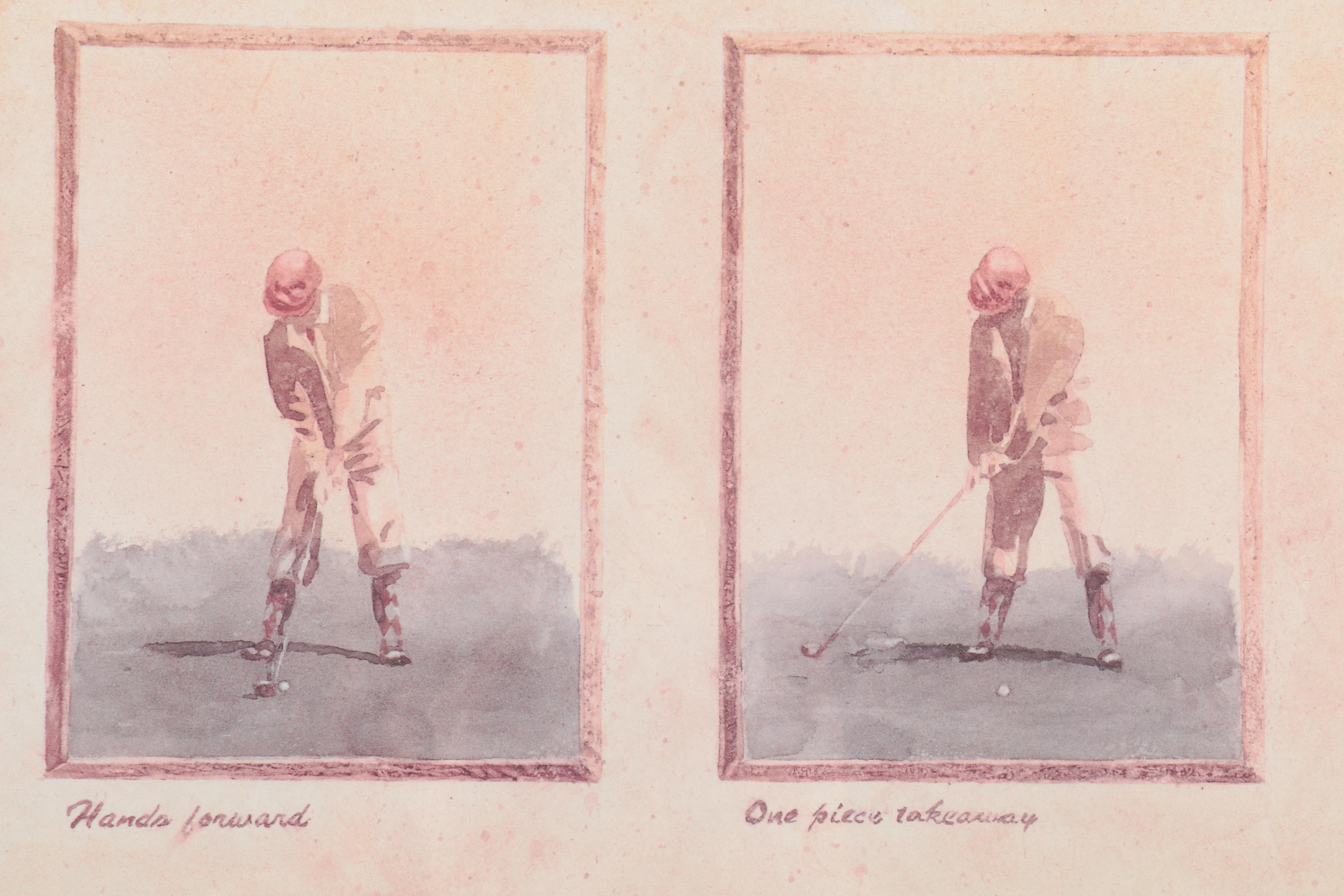 Offset Lithograph After David Nichols "Golf Swing Progression"