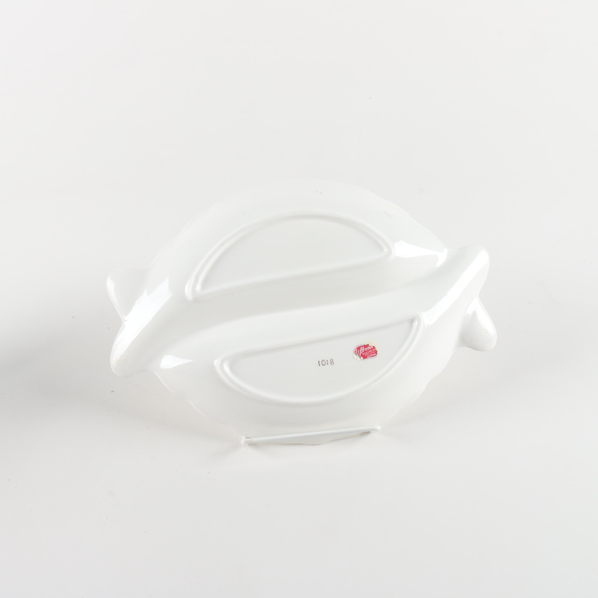 Pair of Lefton China and Art Glass Bowls