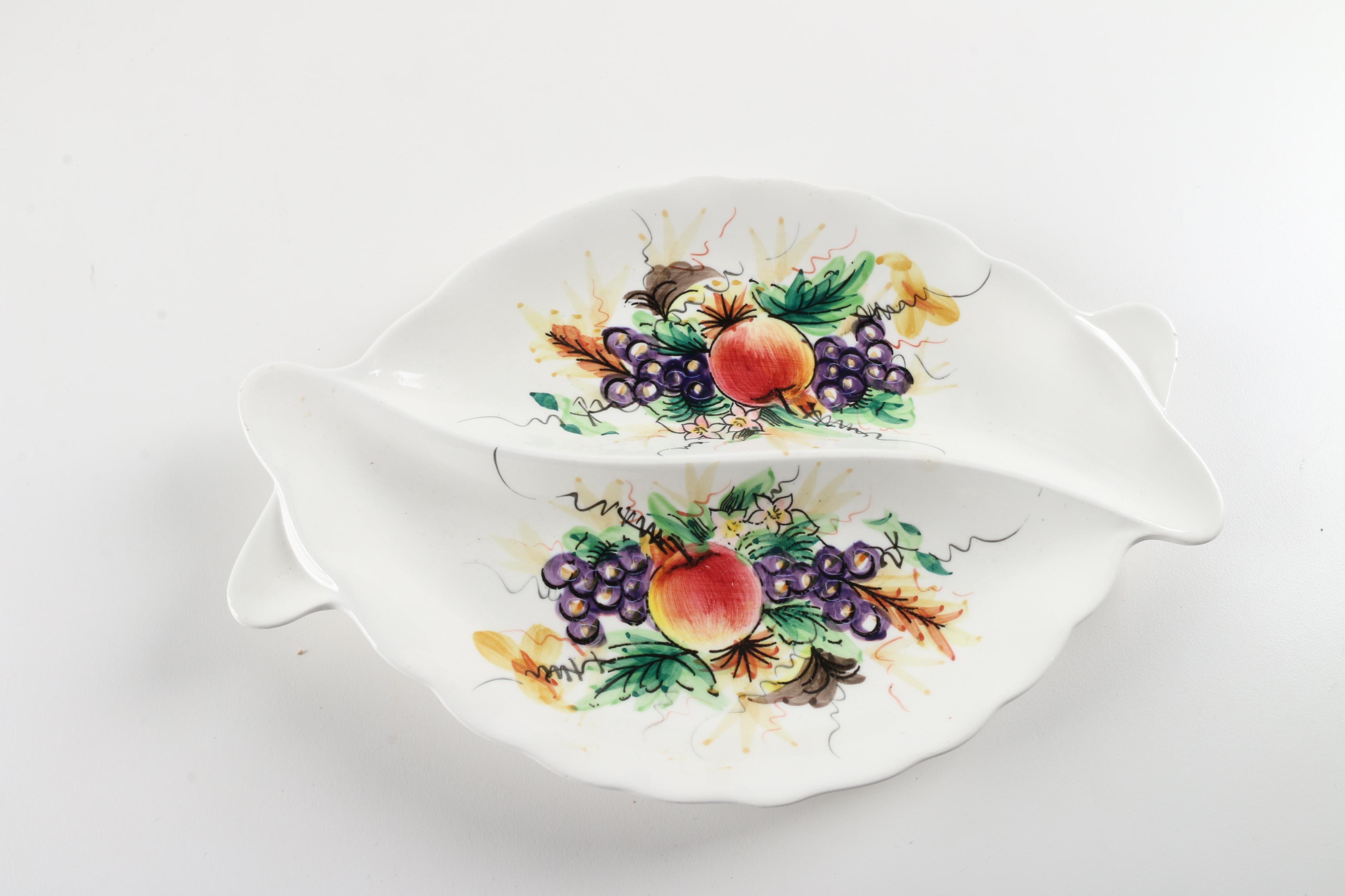 Pair of Lefton China and Art Glass Bowls