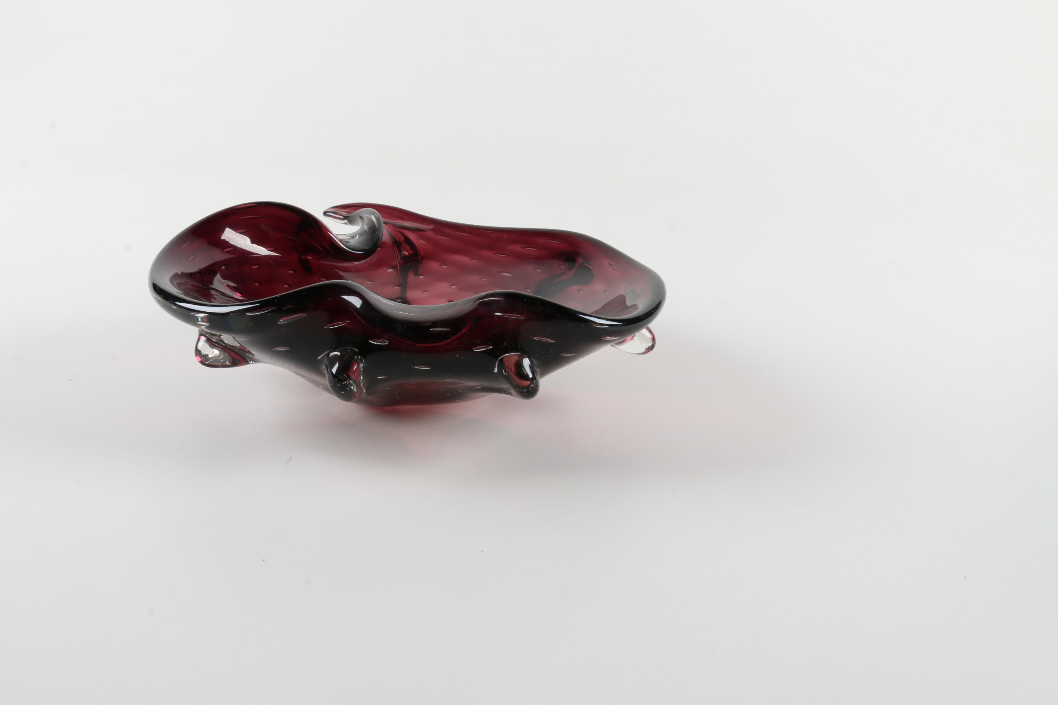 Pair of Lefton China and Art Glass Bowls