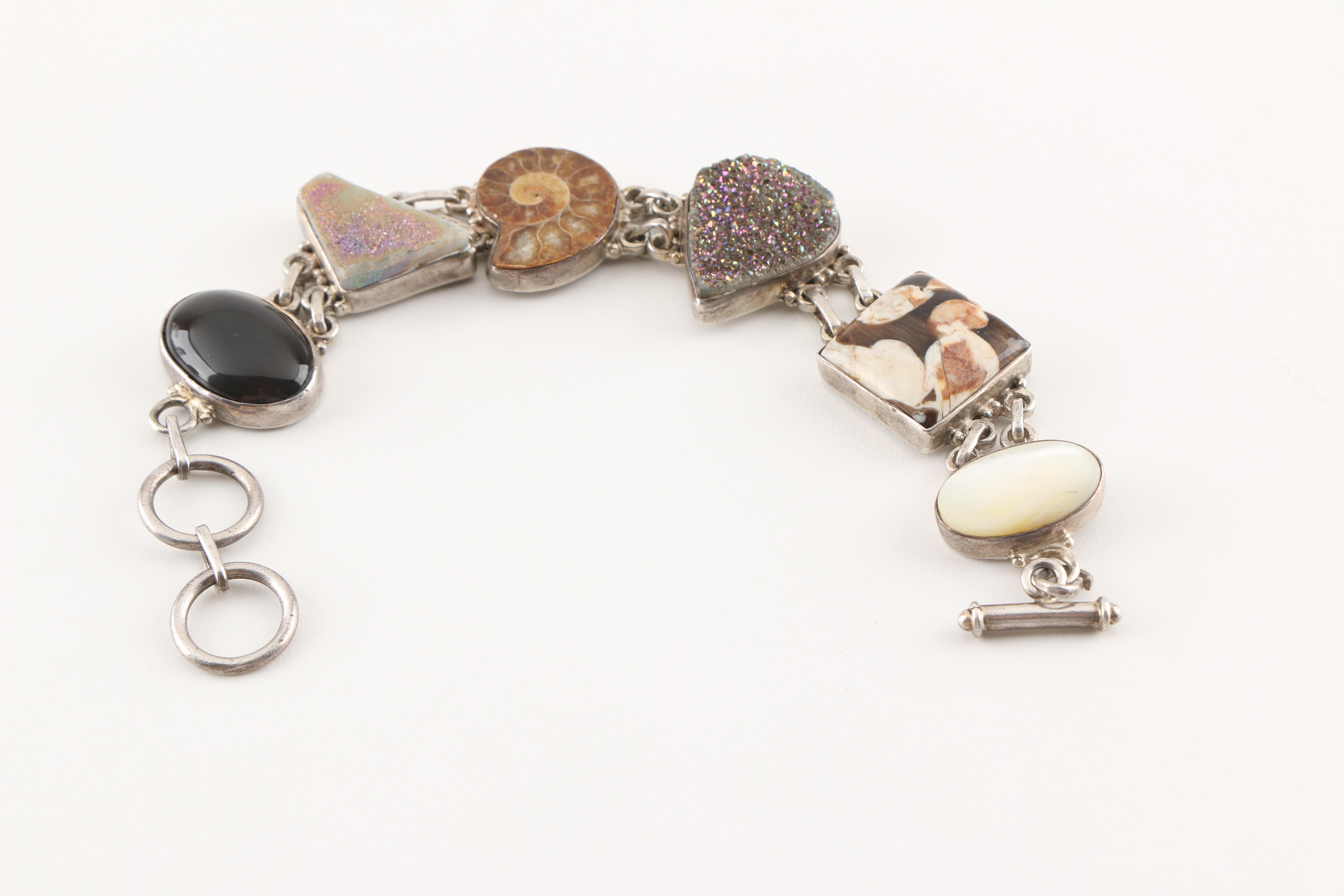 Pairing of Sterling Silver Link Braclets