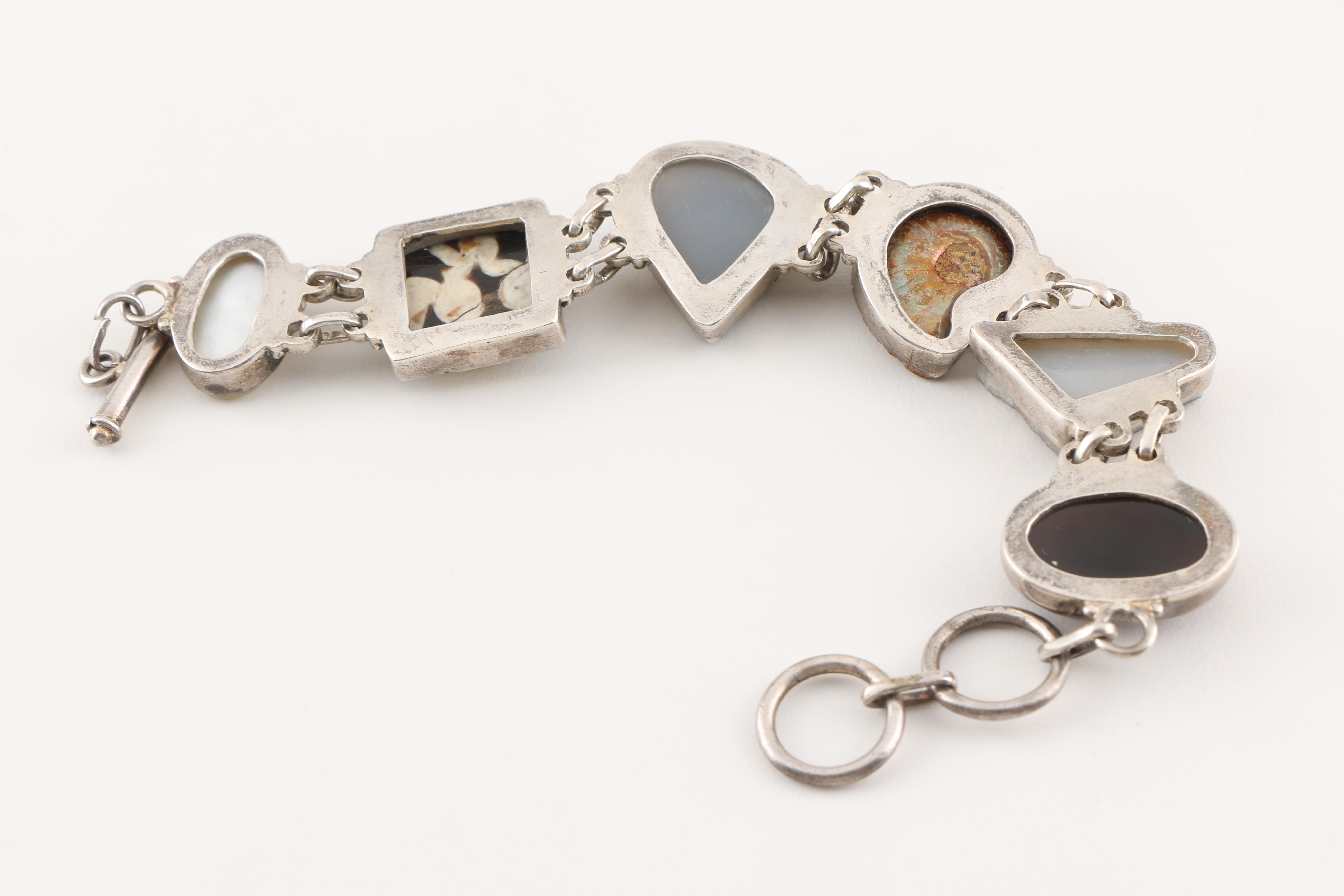 Pairing of Sterling Silver Link Braclets