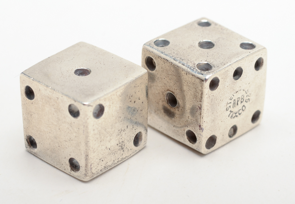 Taxco Mexican Sterling Silver Dice