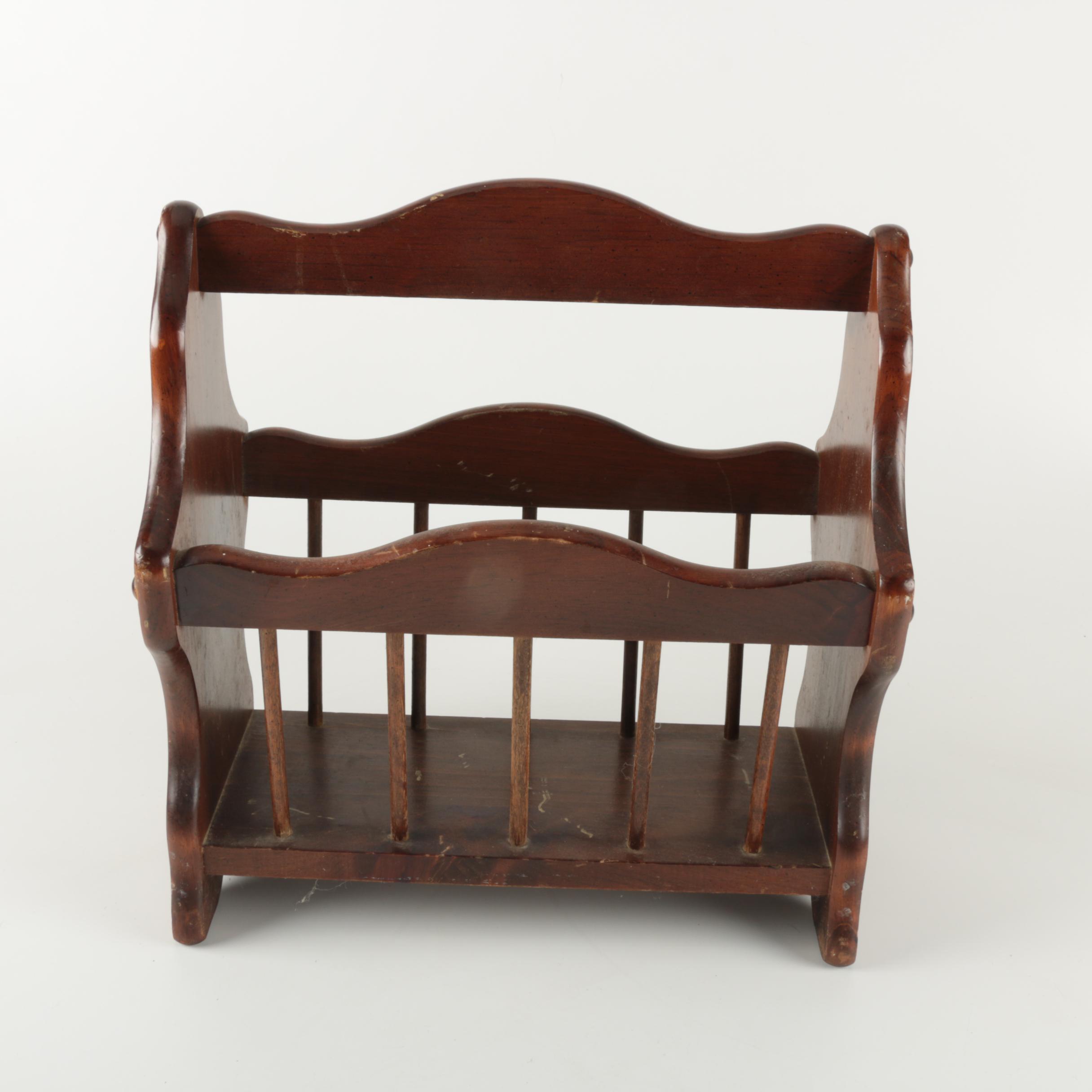 Wooden Magazine Rack