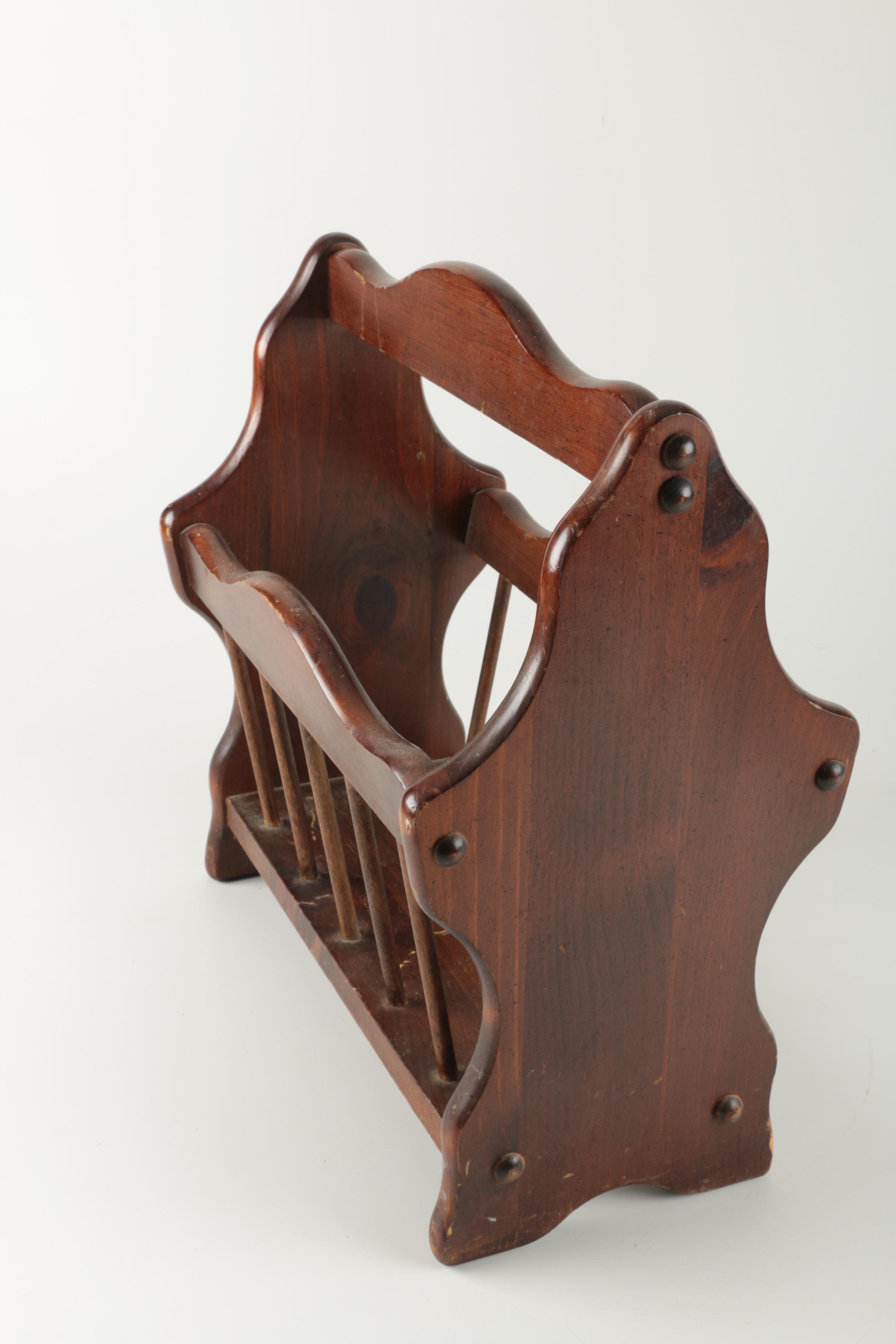 Wooden Magazine Rack