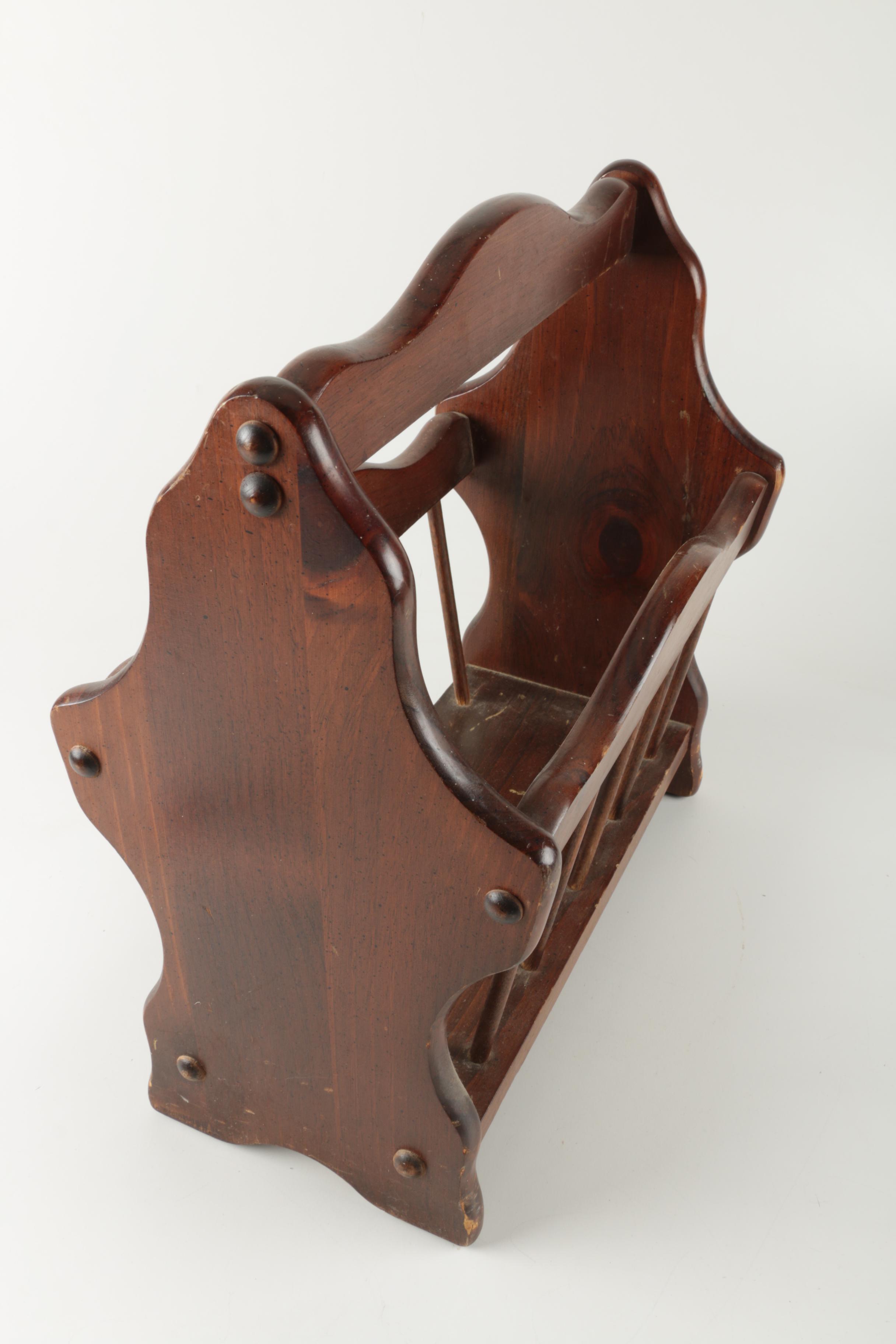 Wooden Magazine Rack