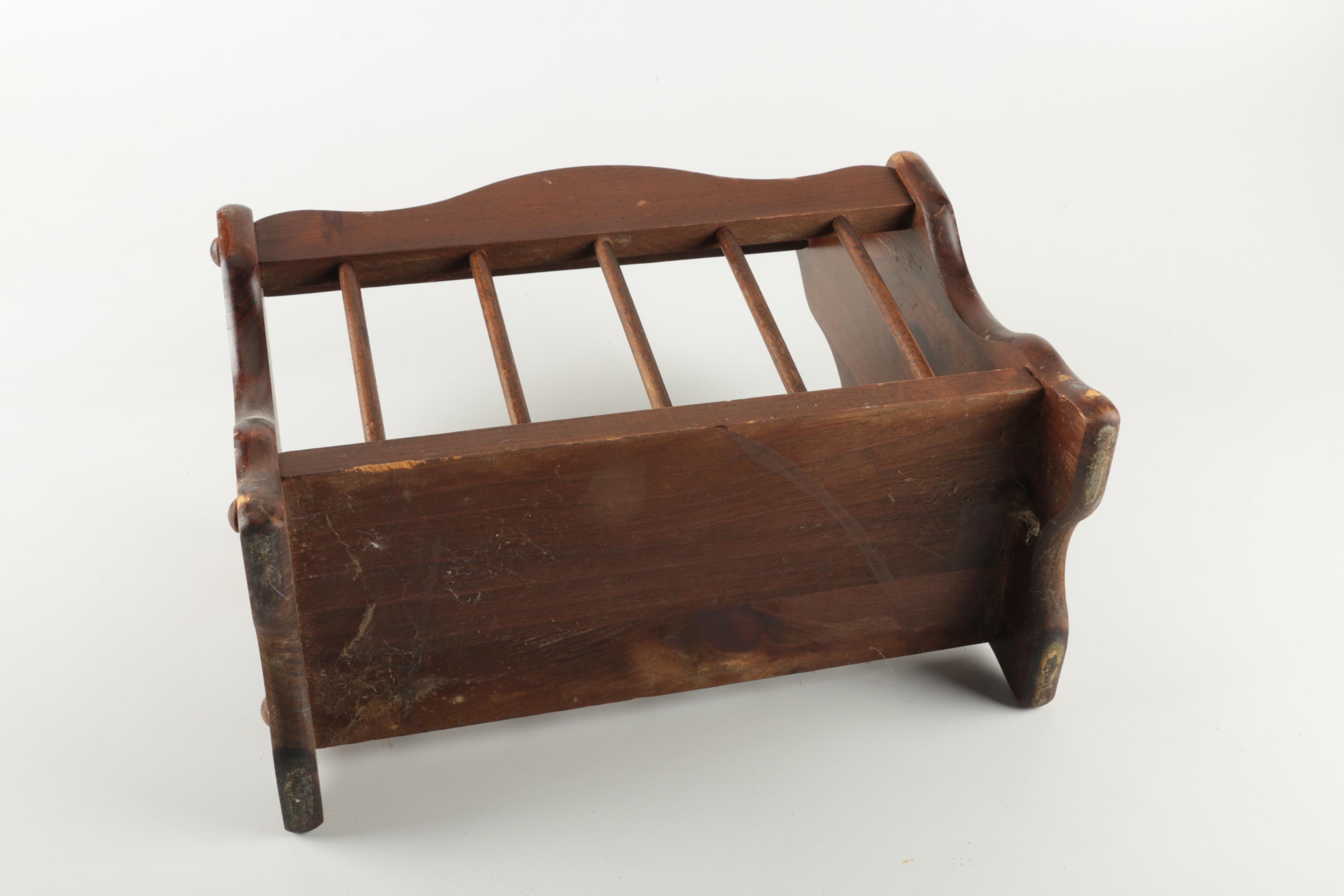 Wooden Magazine Rack