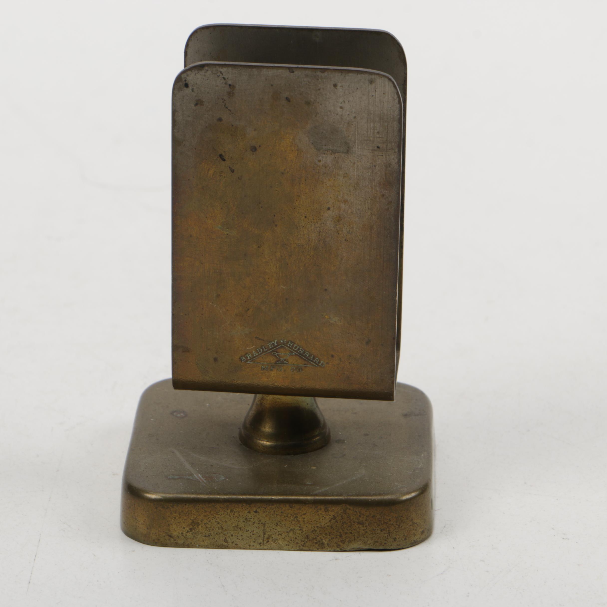 Vintage Bradley & Hubbard Brass Smoking Set