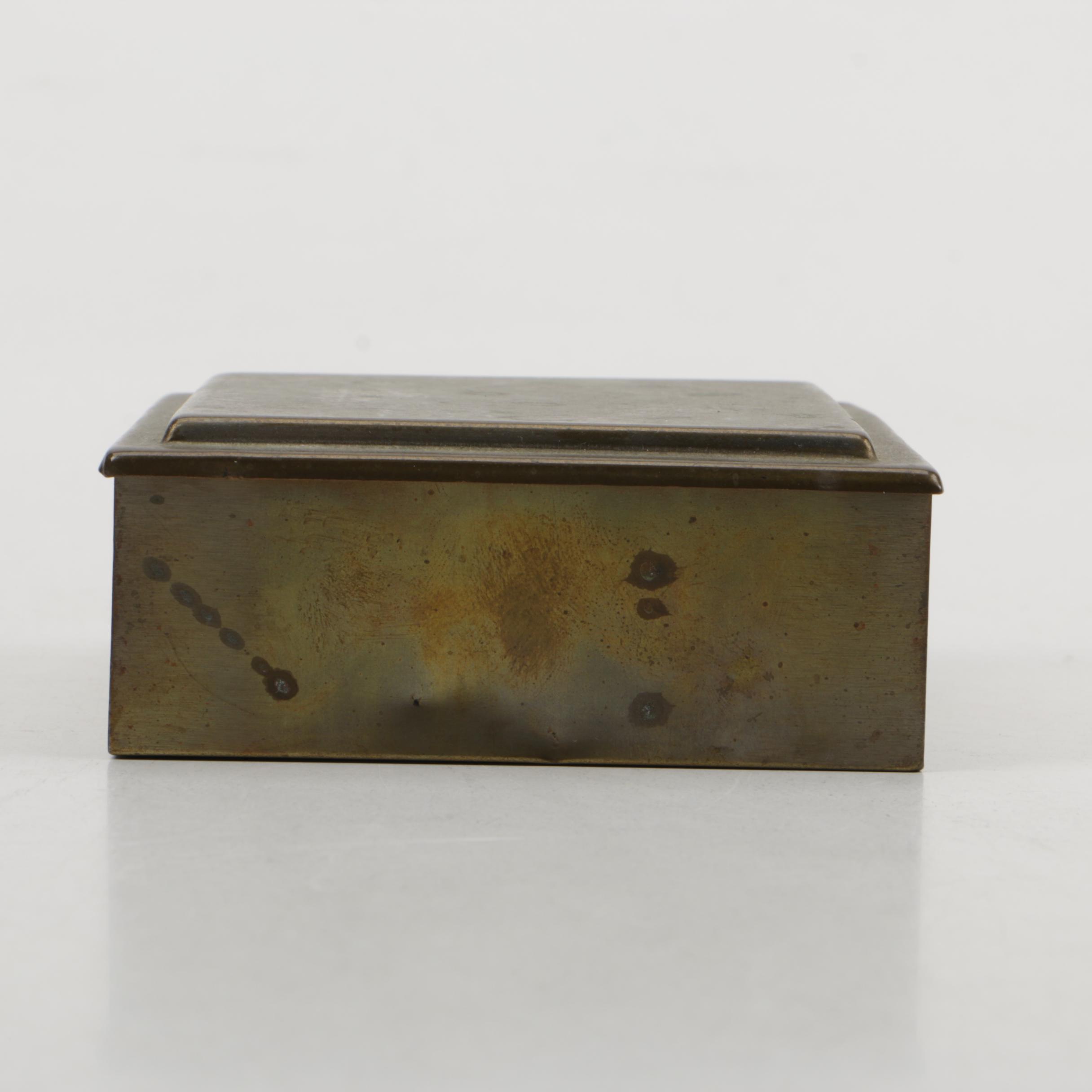 Vintage Bradley & Hubbard Brass Smoking Set