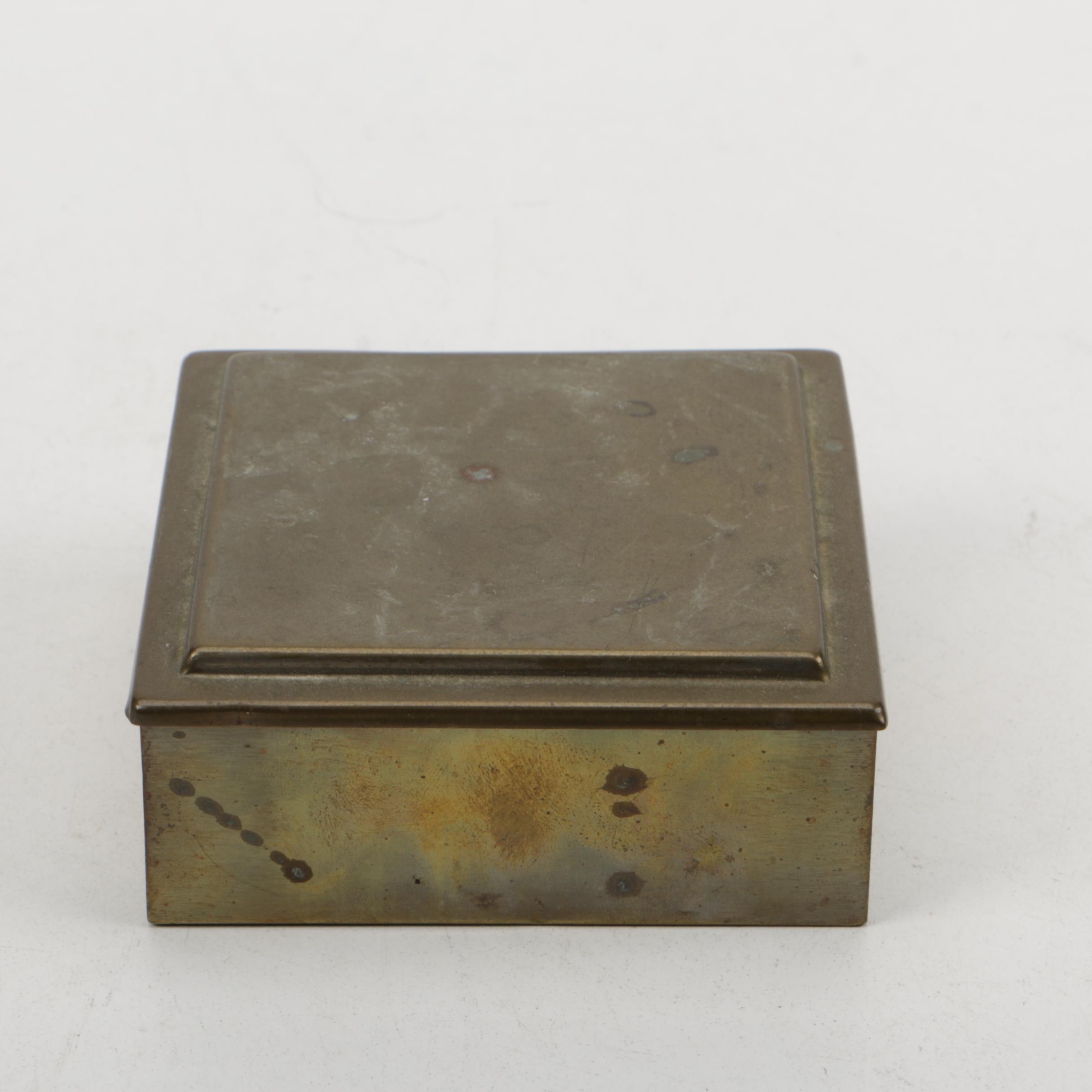 Vintage Bradley & Hubbard Brass Smoking Set