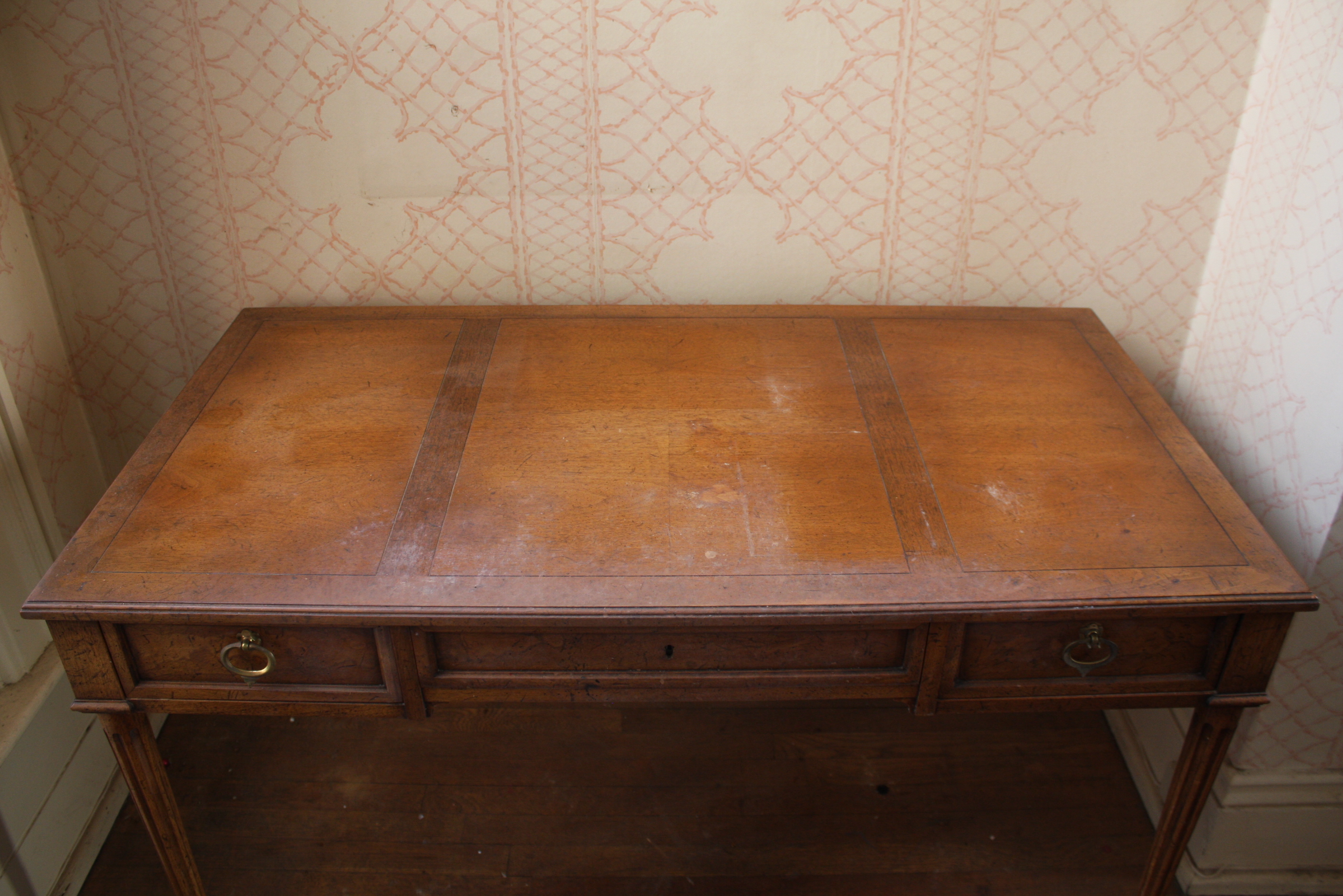 Vintage "Milling Road" Wooden Desk by Baker Furniture