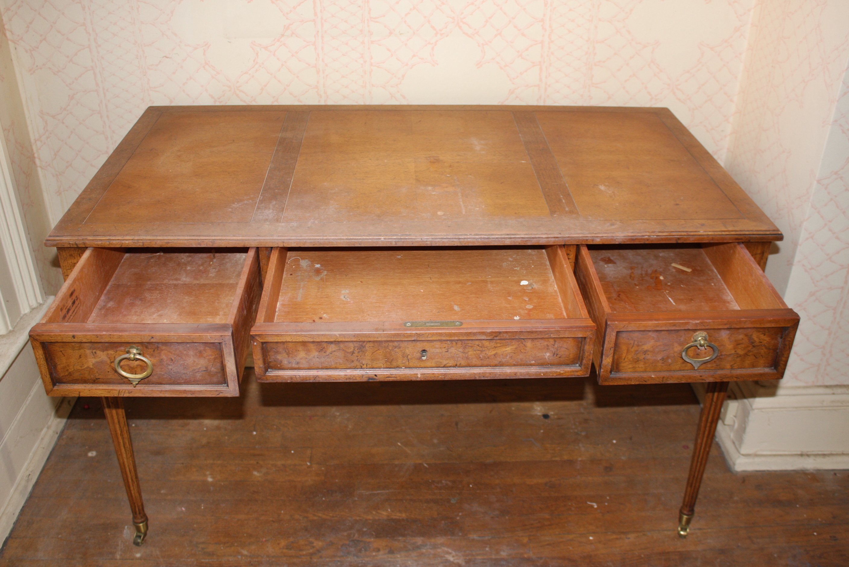 Vintage "Milling Road" Wooden Desk by Baker Furniture