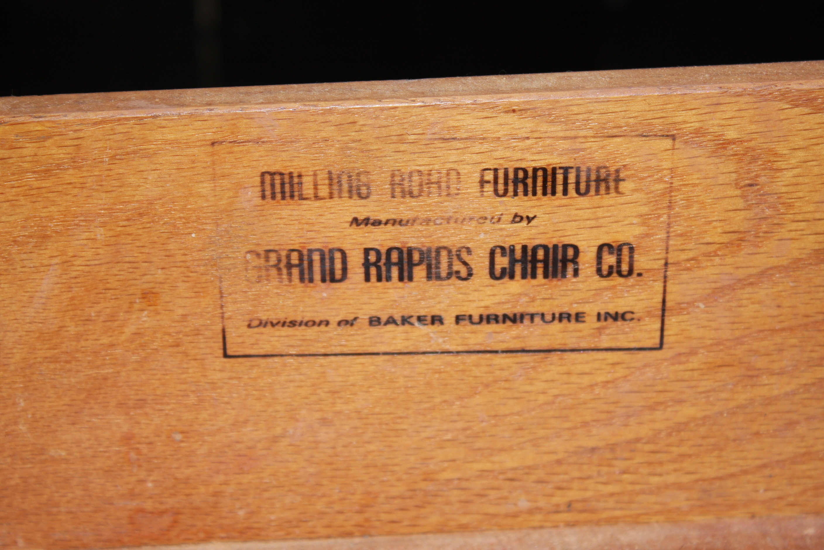 Vintage "Milling Road" Wooden Desk by Baker Furniture