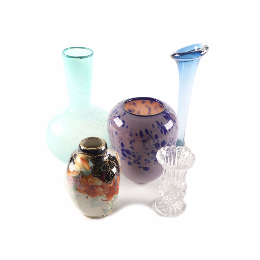 Collection of Glass and Ceramic Vases