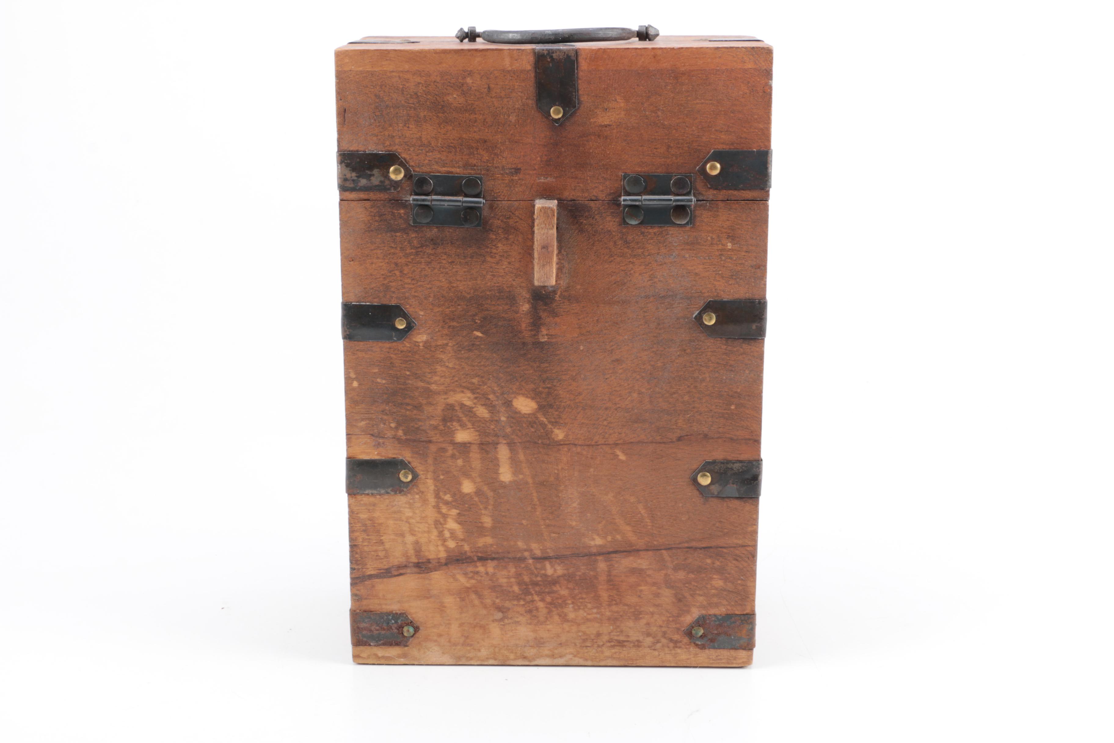 Wooden Upright Storage Trunk