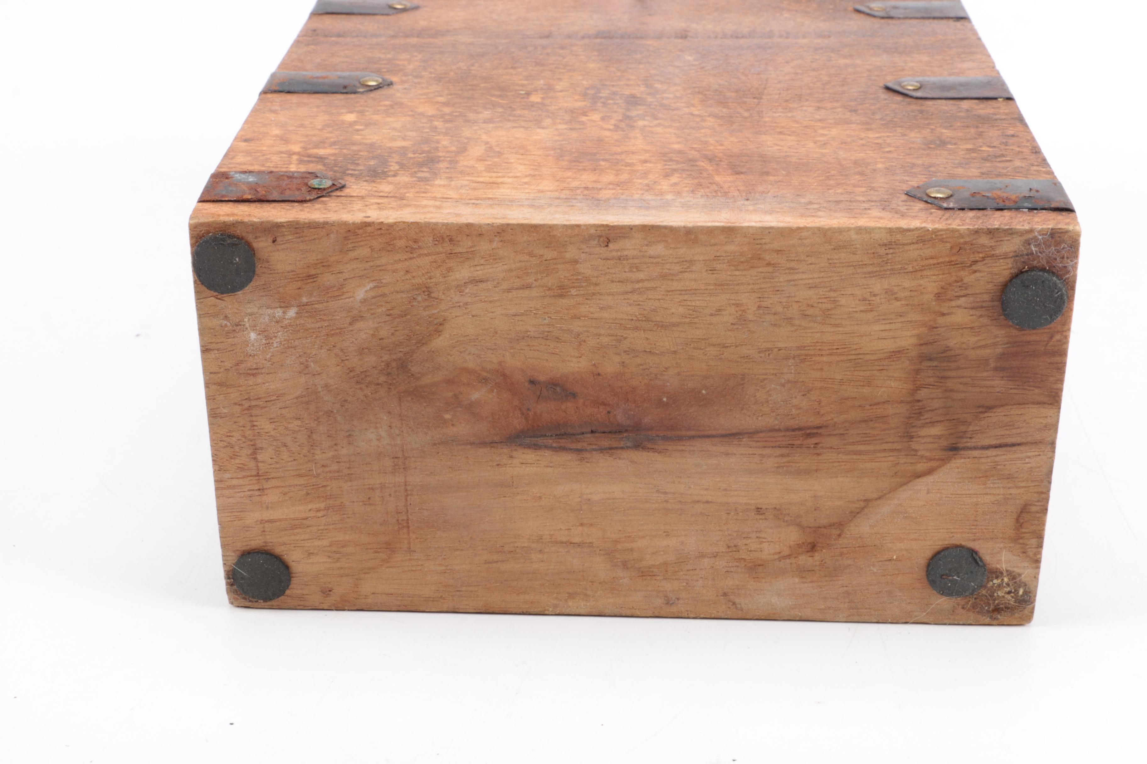 Wooden Upright Storage Trunk