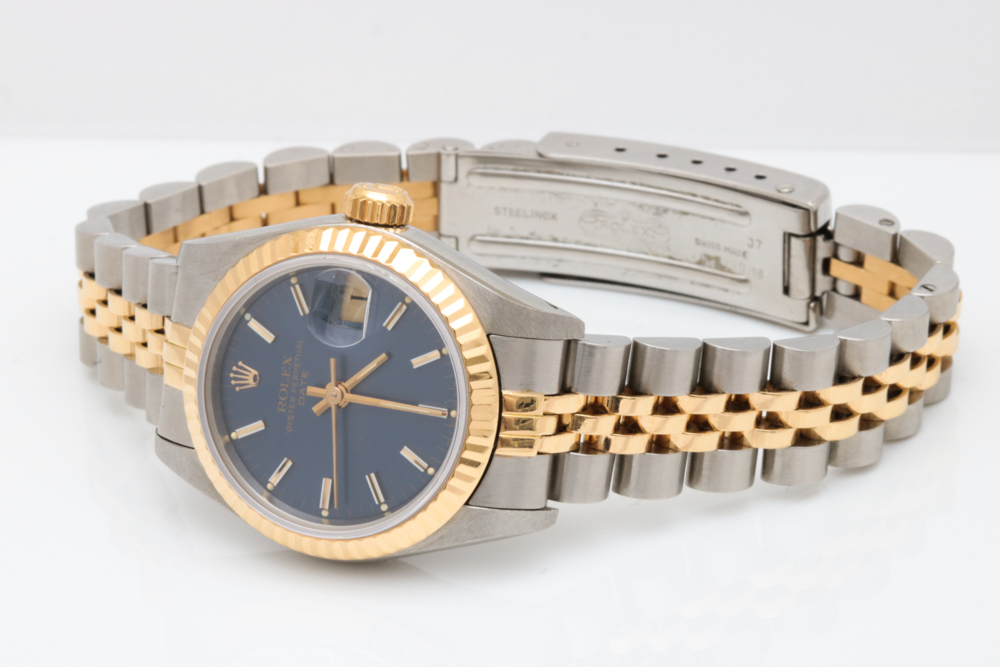 14K Gold and Stainless Rolex Oyster Perpetual Date Watch