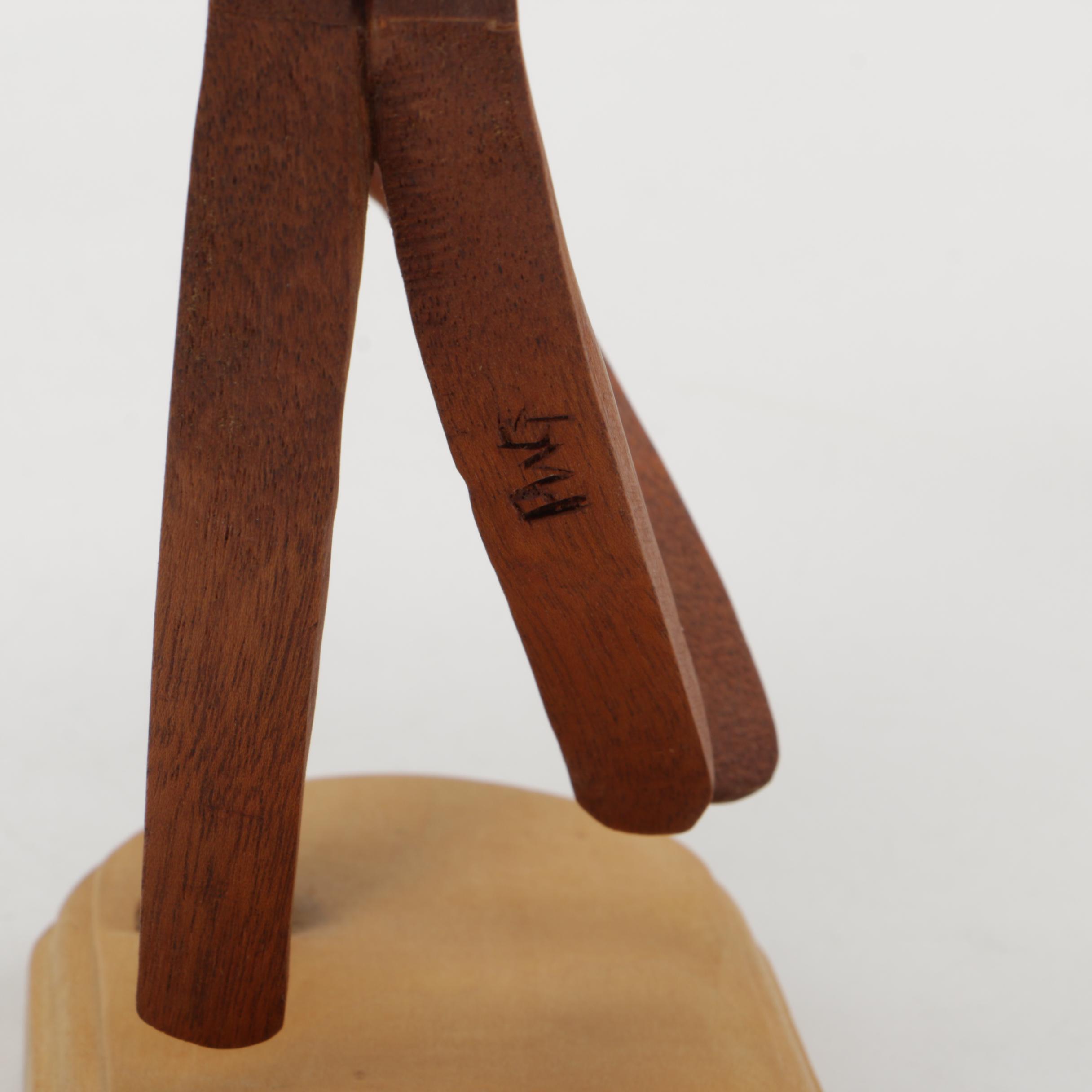Caved Wooden Sculpture Signed