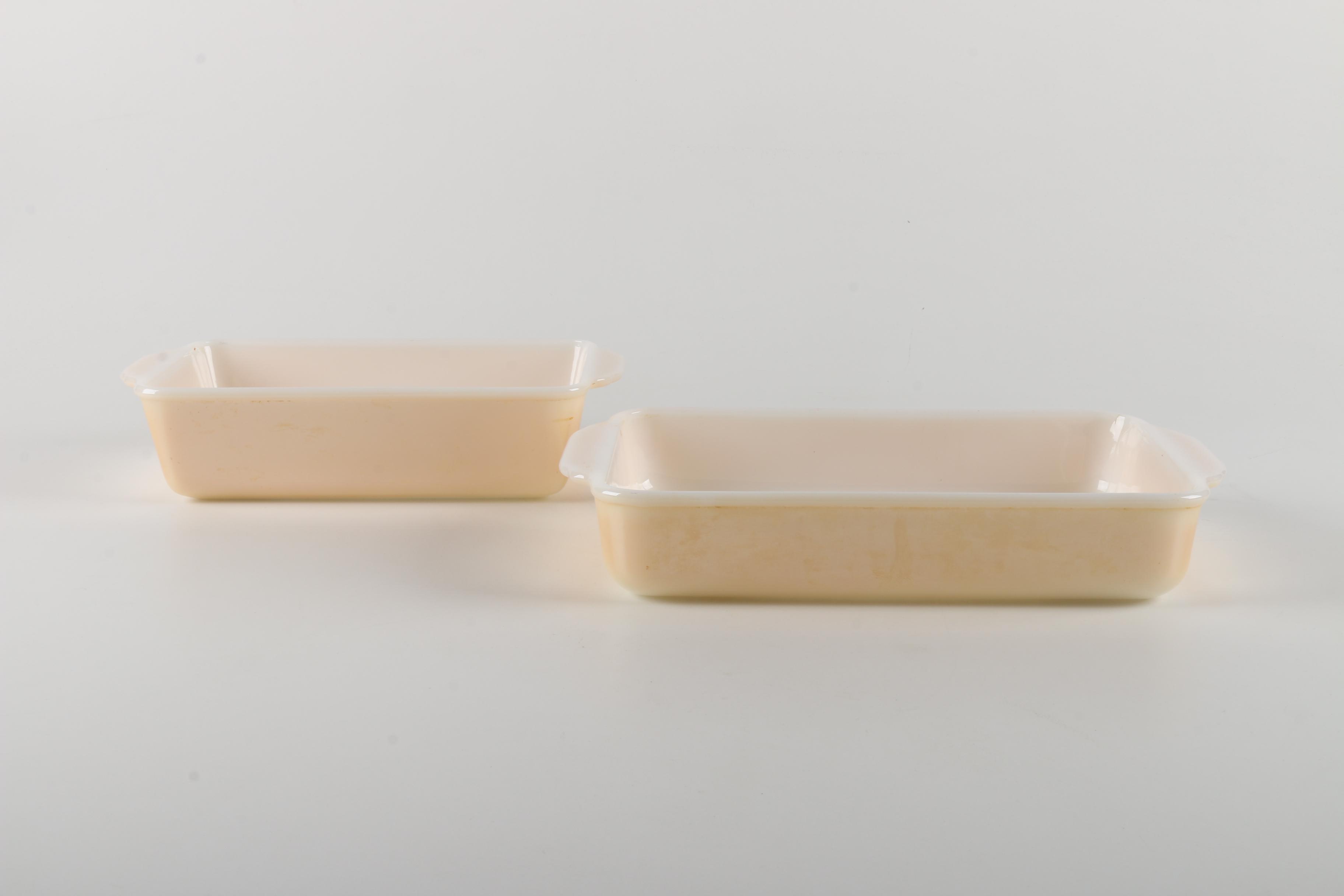 Fire-King "Peach Lustre" Bakeware