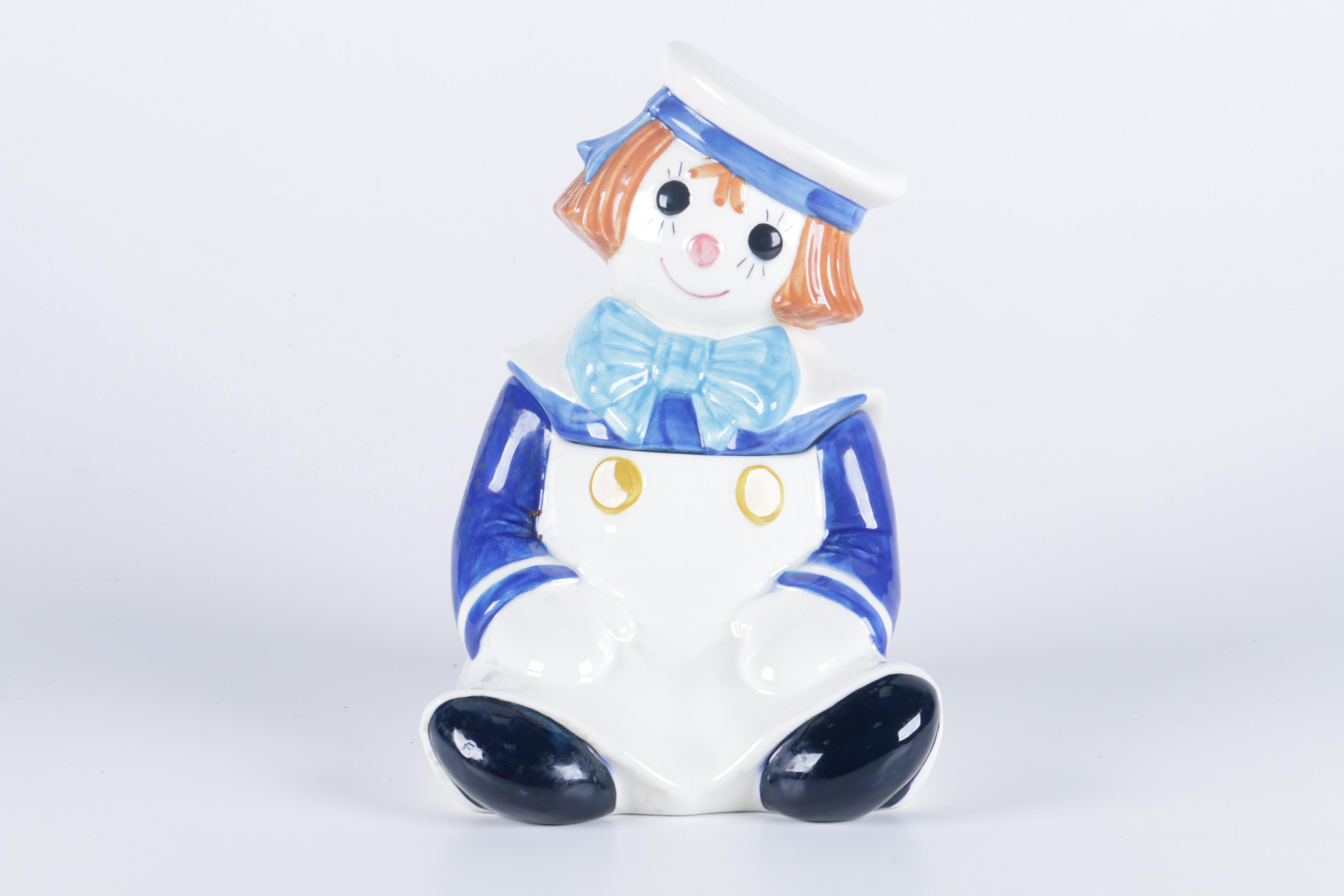 Glass and Raggedy Andy Inspired Cookie Jars