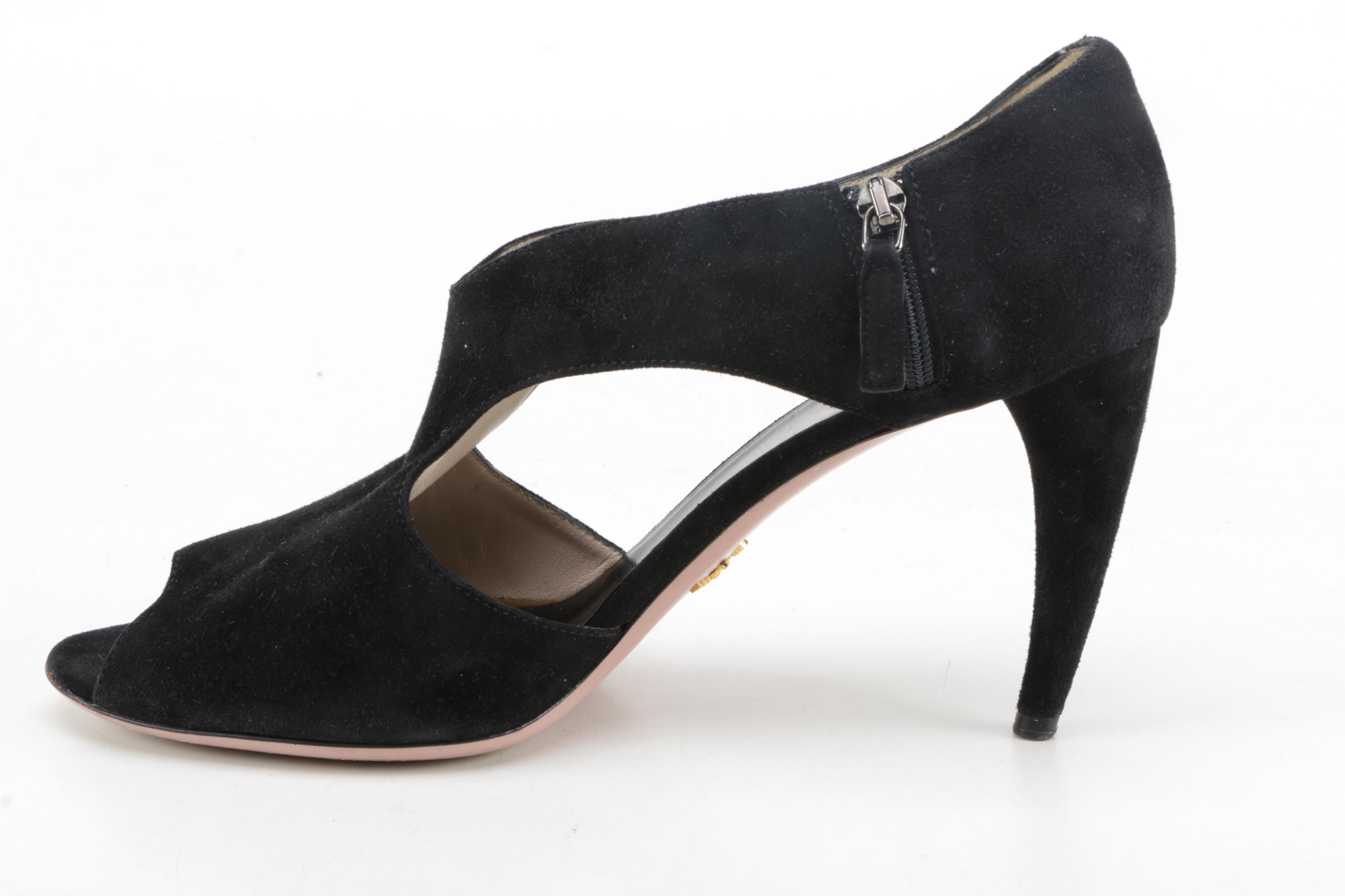 Women's Prada Peep Toe Heels