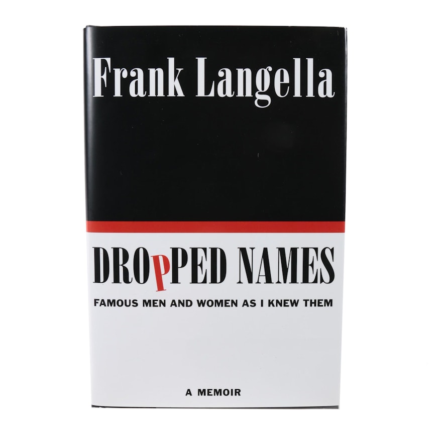 2012 Signed First Edition "Dropped Names" by Frank Langella