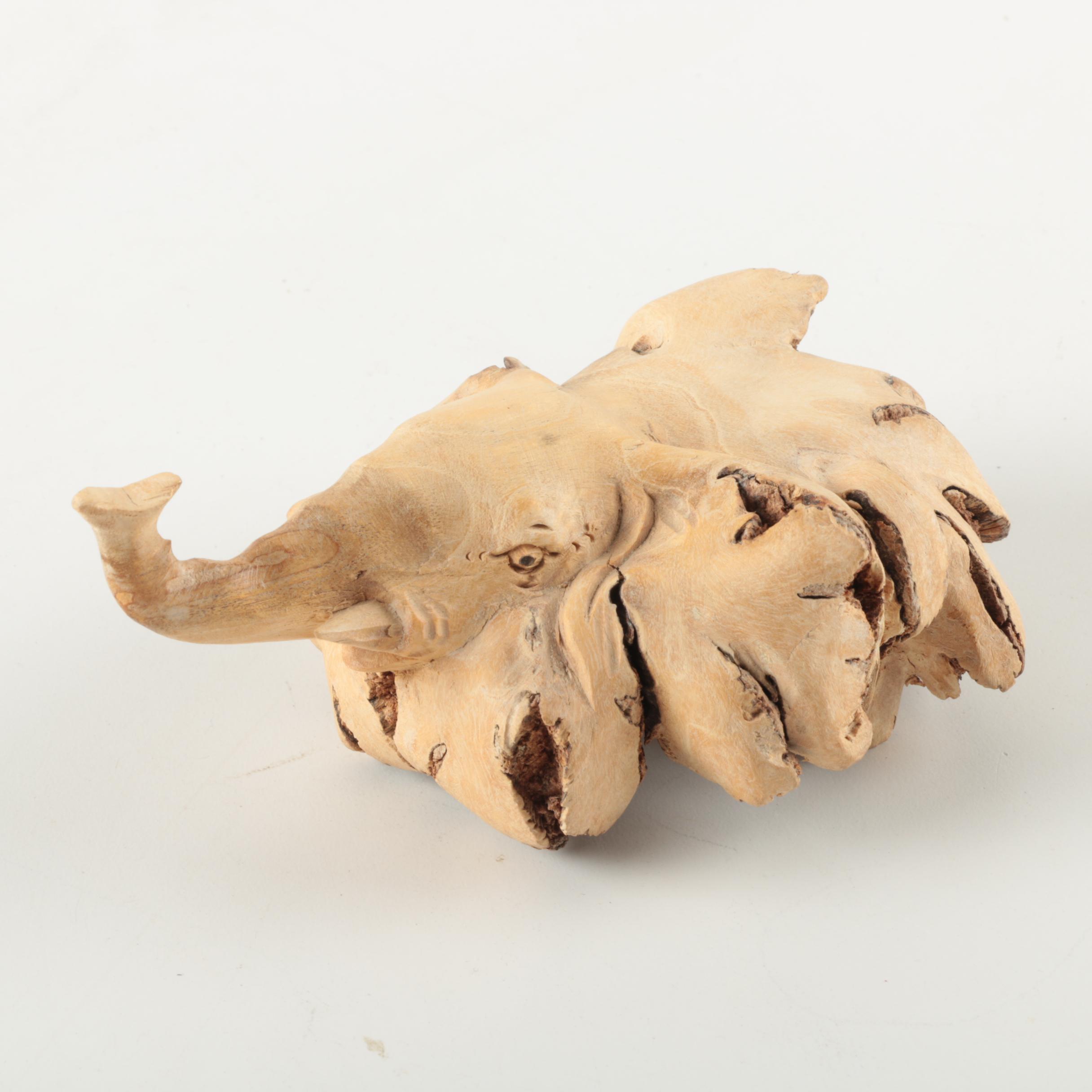 Elephant Head Sculpture