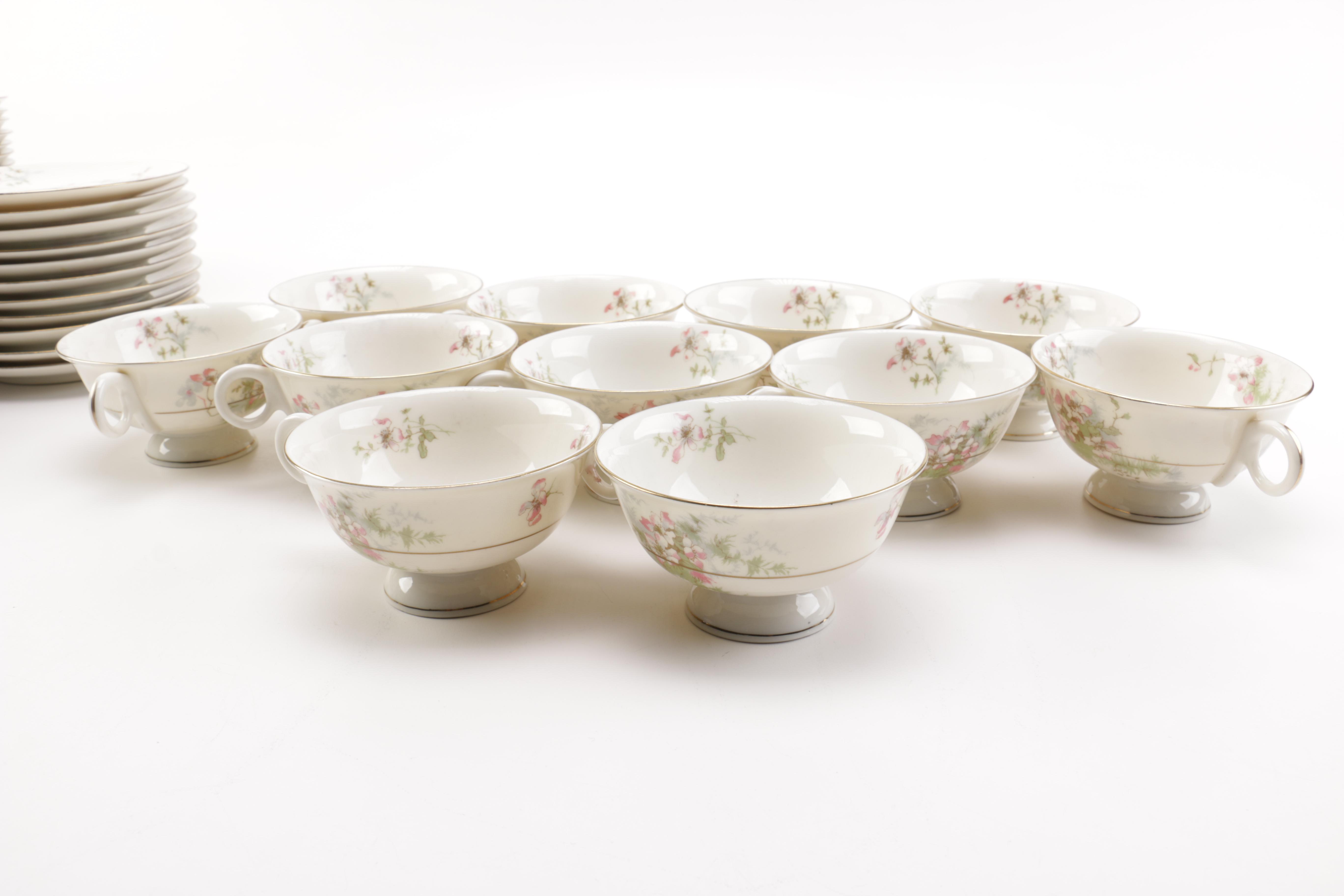 Theodore Haviland "Apple Blossom" Porcelain Tableware