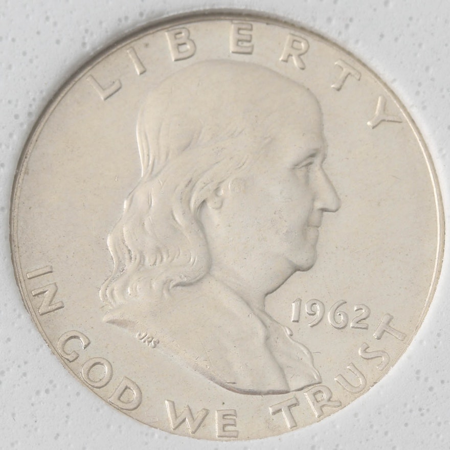 1962 D Franklin Silver Half Dollar