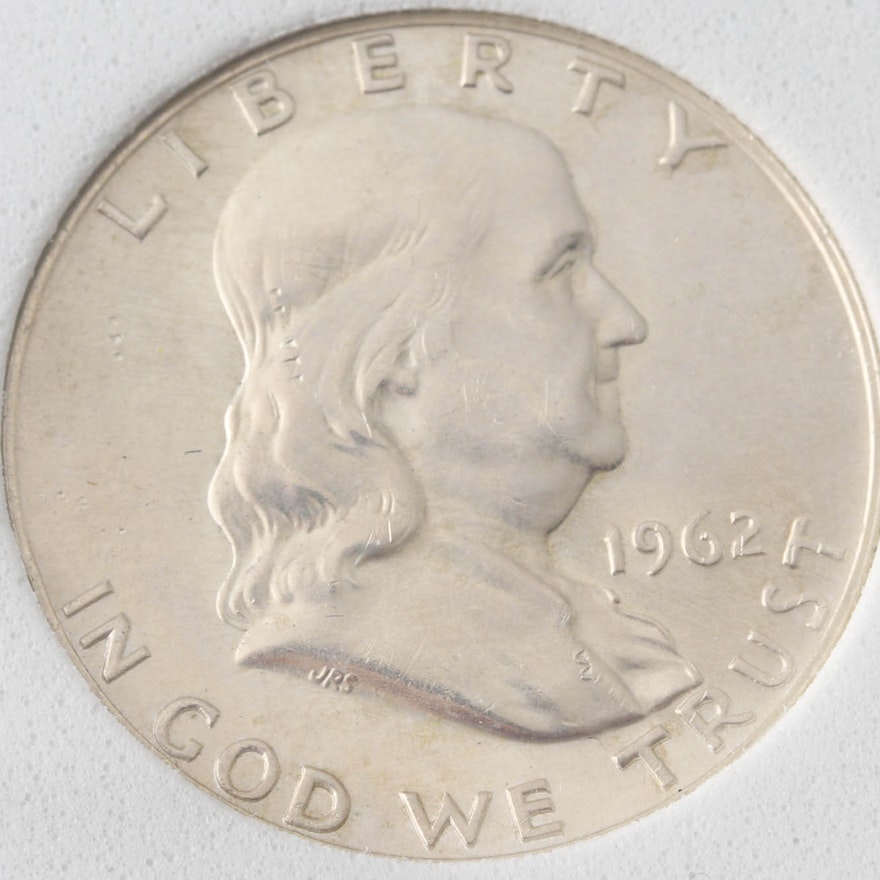 1962 D Franklin Silver Half Dollar