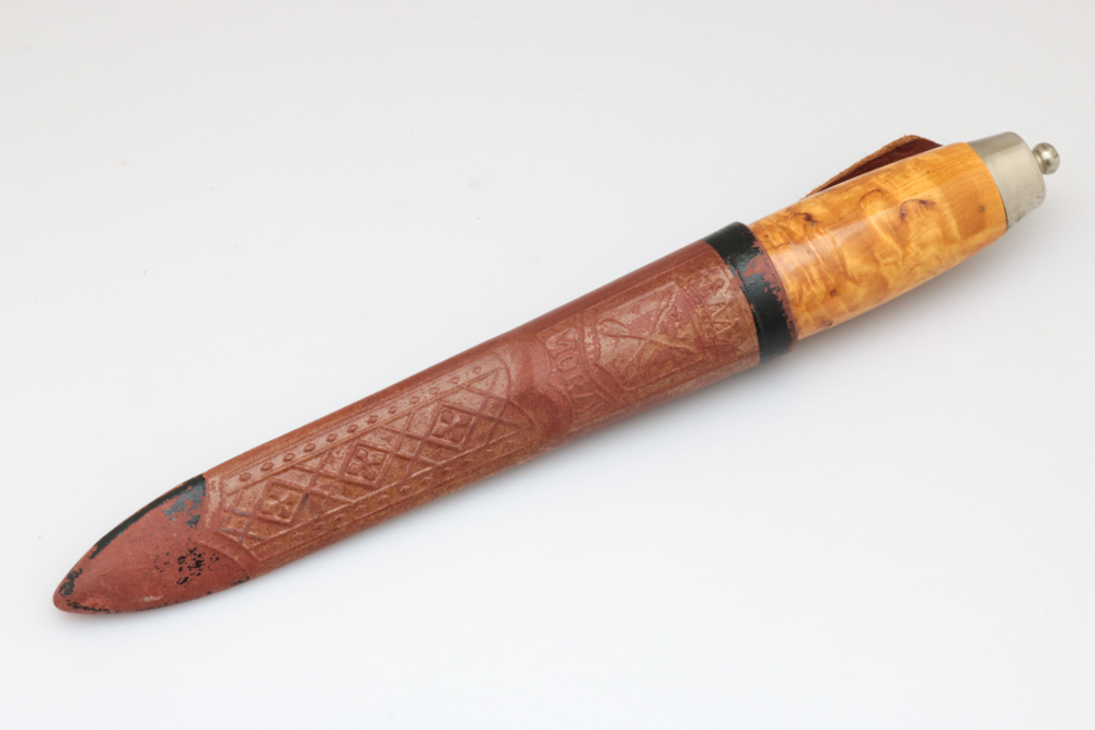 Vintage Mocara Hunting Knife with Leather Sheath