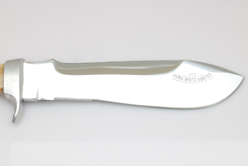 Vintage Puma "White Hunter" Hunting Knife with Leather Sheath