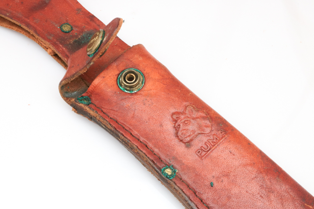 Vintage Puma "White Hunter" Hunting Knife with Leather Sheath
