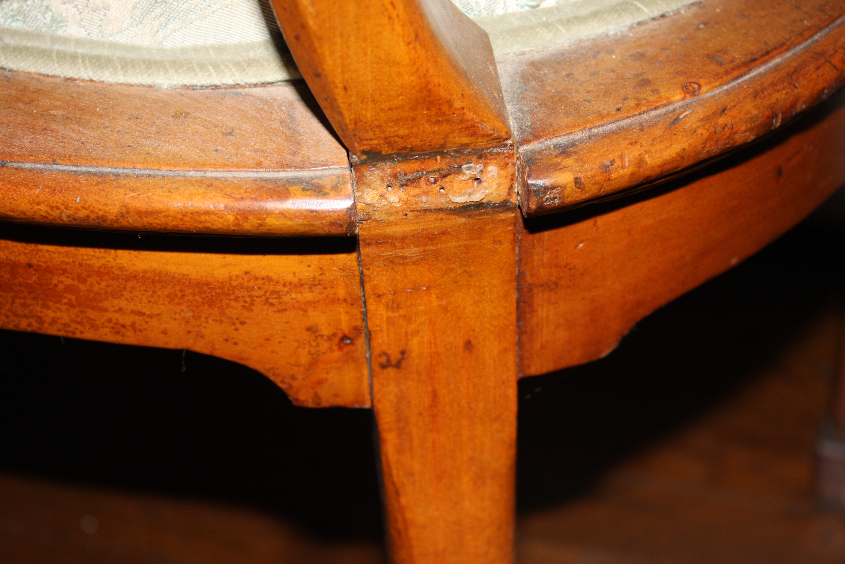 Eight Antique English Sheraton Style Satinwood Dining Chairs