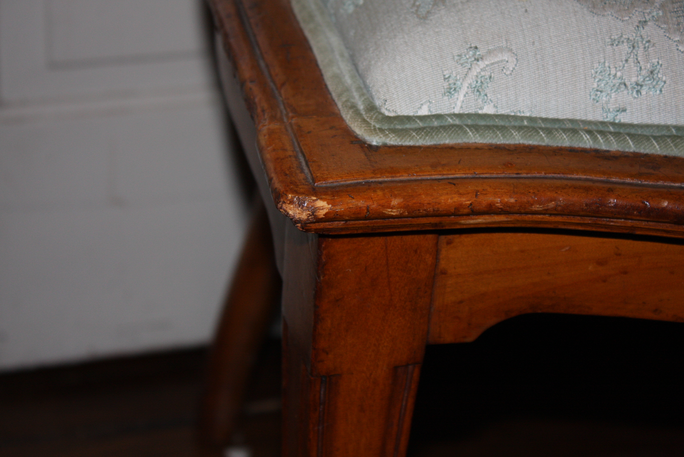 Eight Antique English Sheraton Style Satinwood Dining Chairs