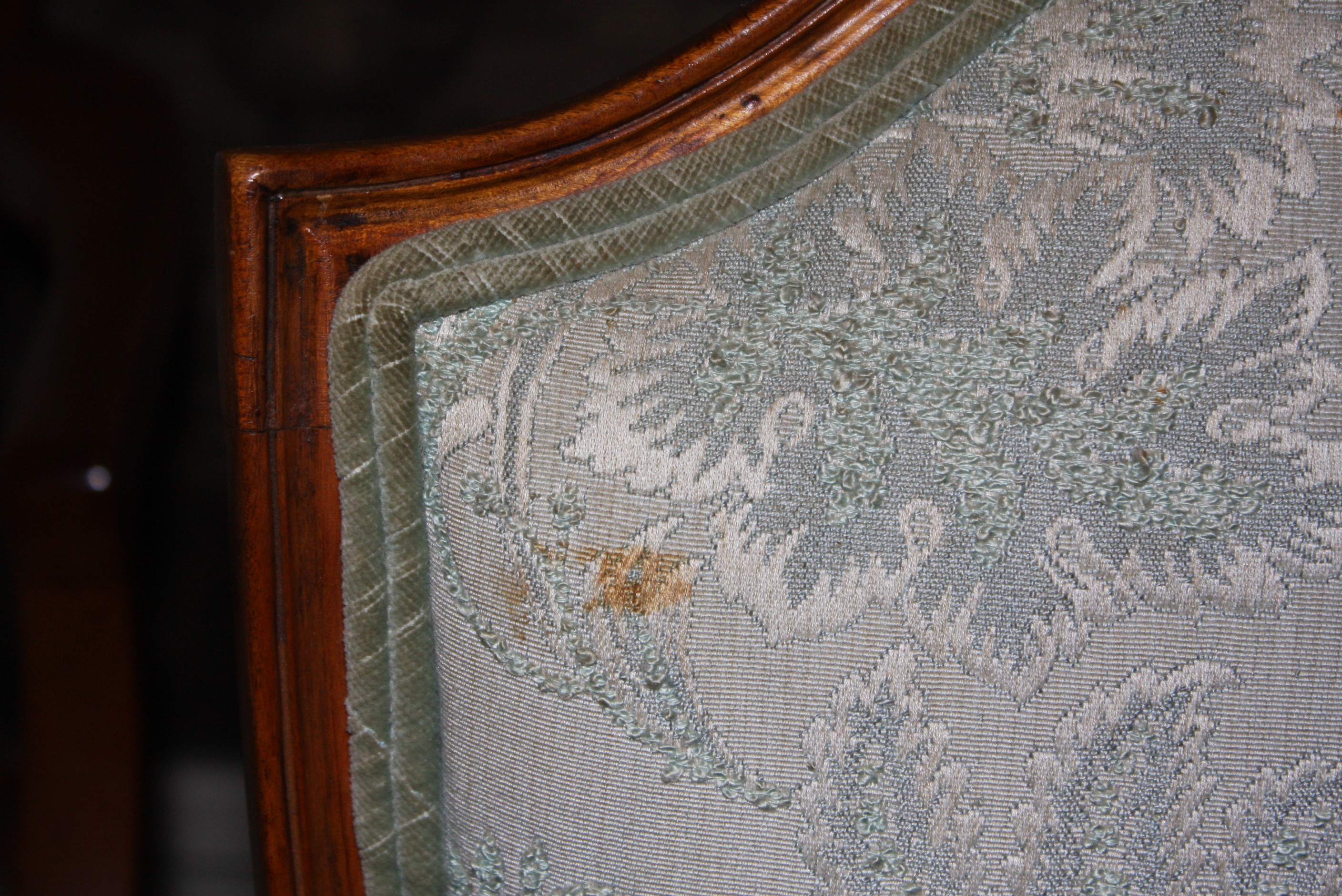 Eight Antique English Sheraton Style Satinwood Dining Chairs