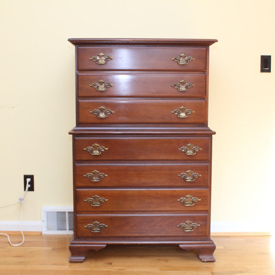 Chippendale Style Cherry Chest of Drawers by Young-Hinkle