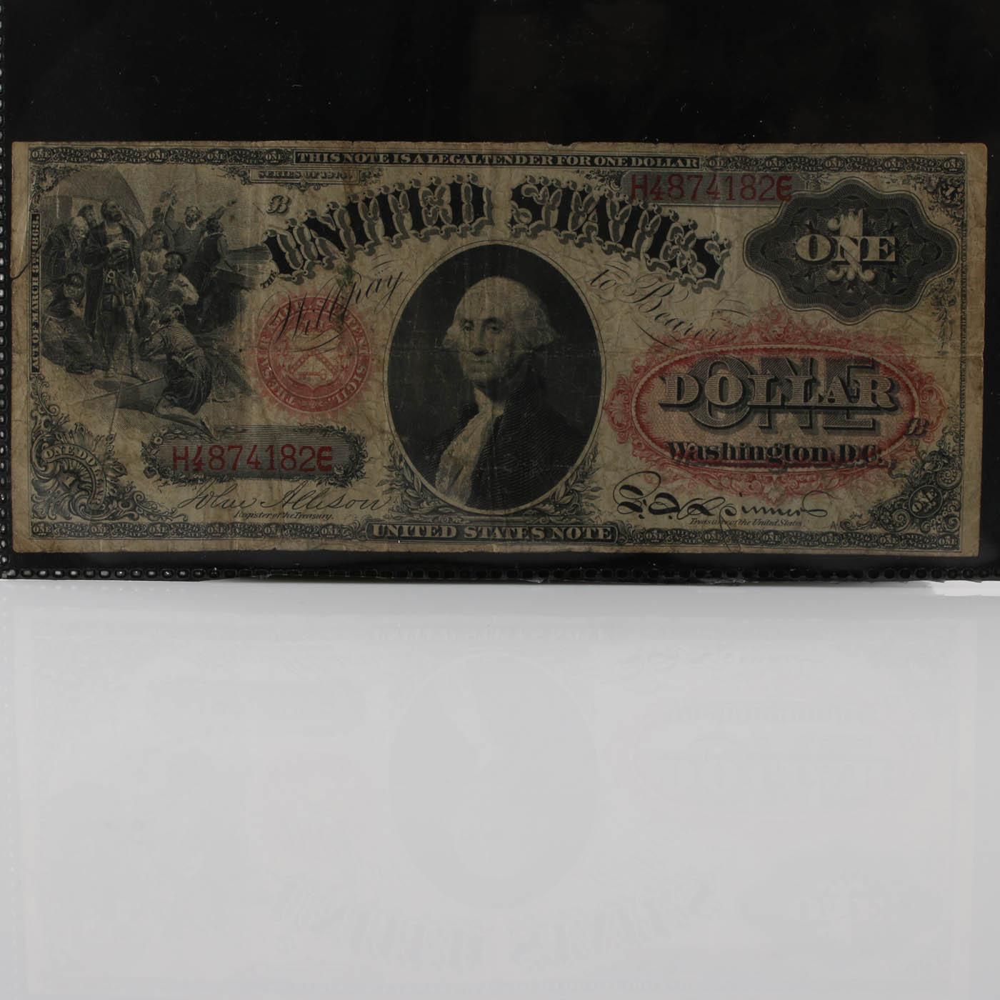 Series of 1874 One Dollar United States Large Currency Note