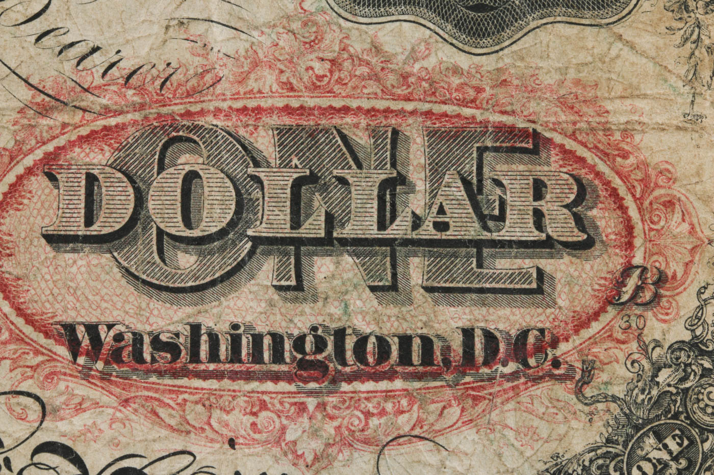 Series of 1874 One Dollar United States Large Currency Note