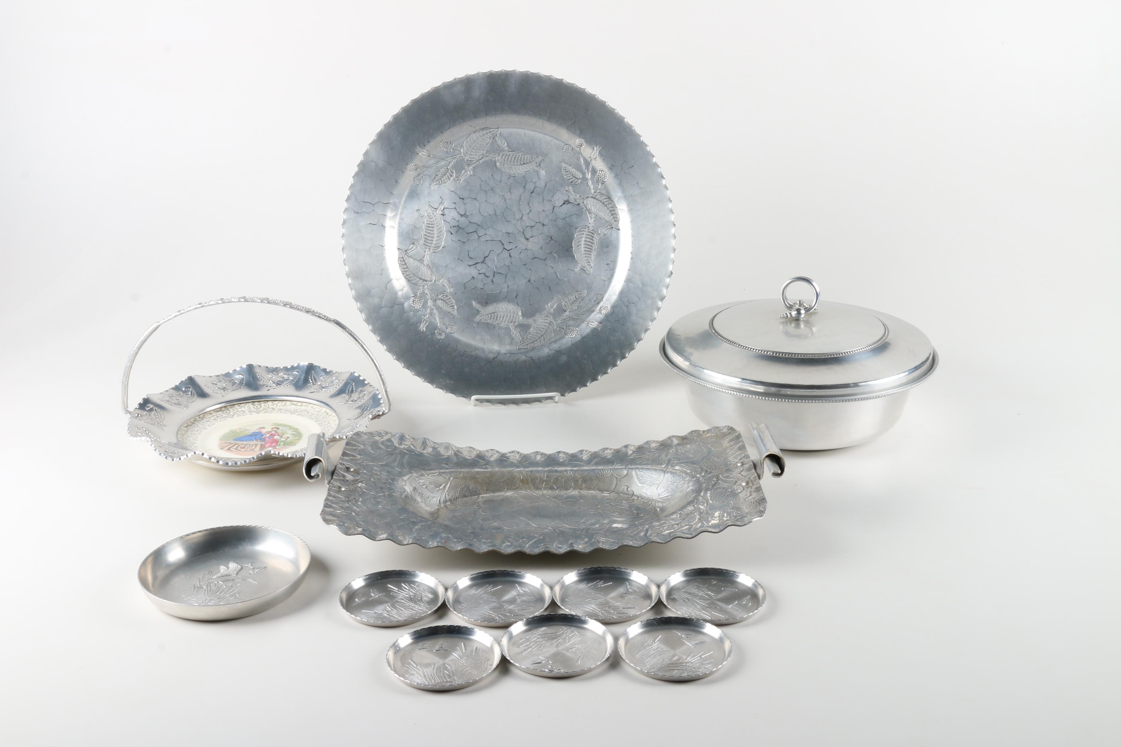 Aluminum Serveware Including Farberware and Buenilum