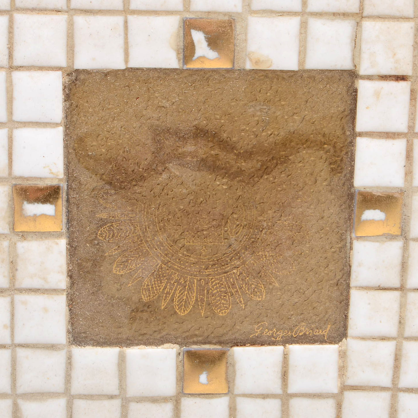 Mid Century Mosaic Tile Serving Trays Including Georges Briard